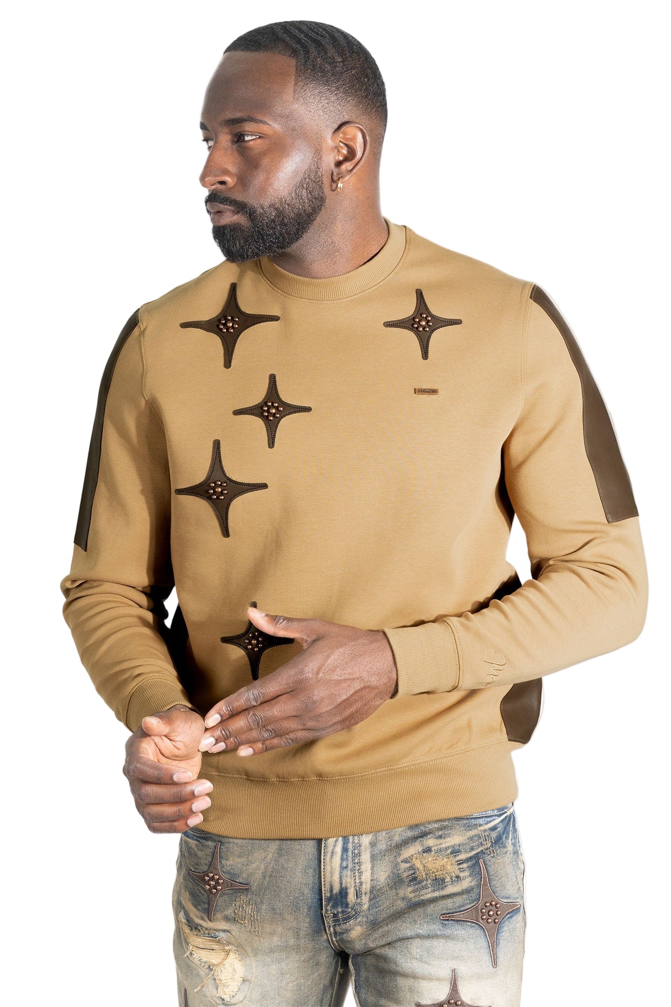 TEEK - Sweatshirt | M4118 Bottega Crewneck - Mocha TOPS TEEK MJ