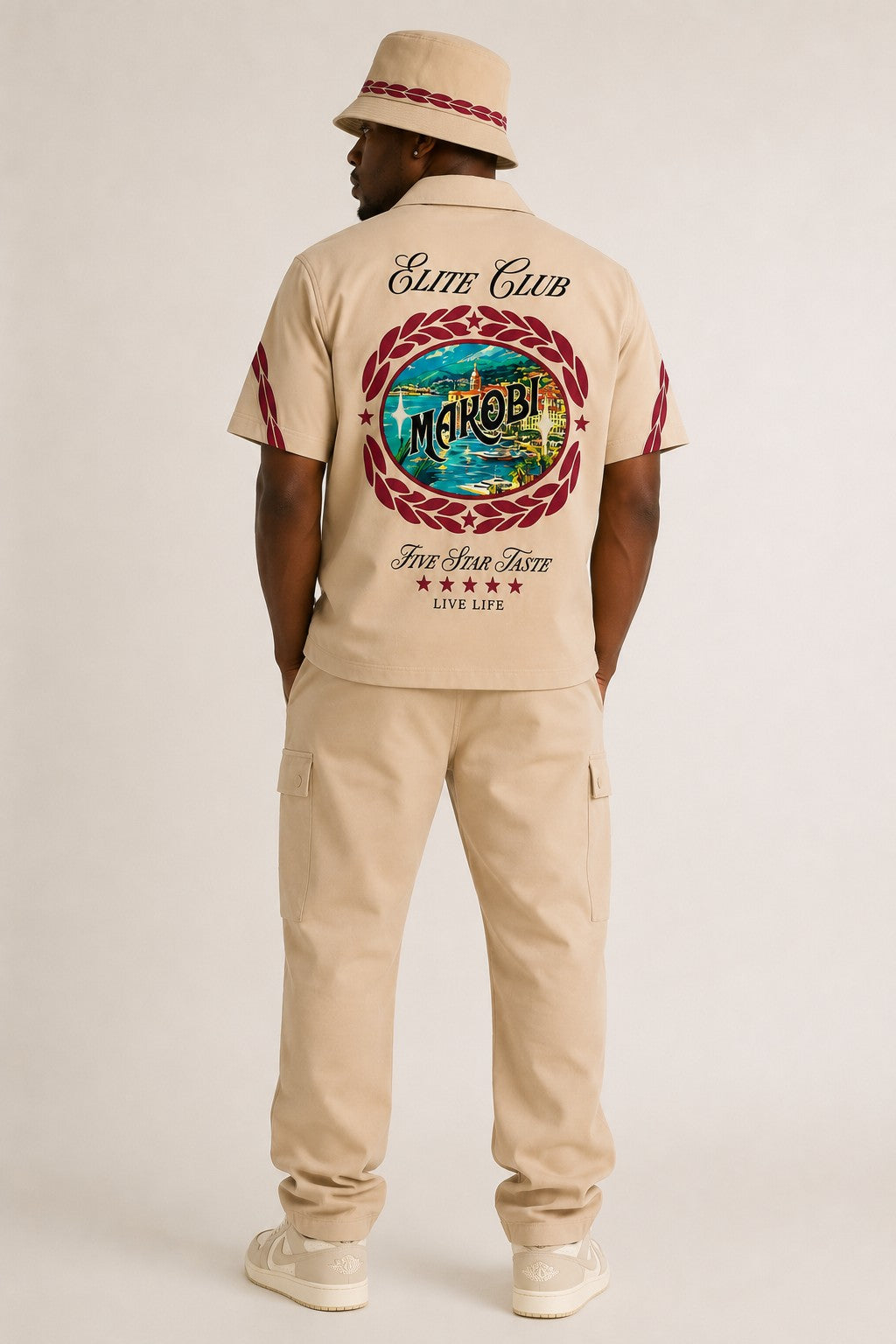 M061 Elite Club Twill Bucket Hat - Khaki Hats Makobi Jeans USA