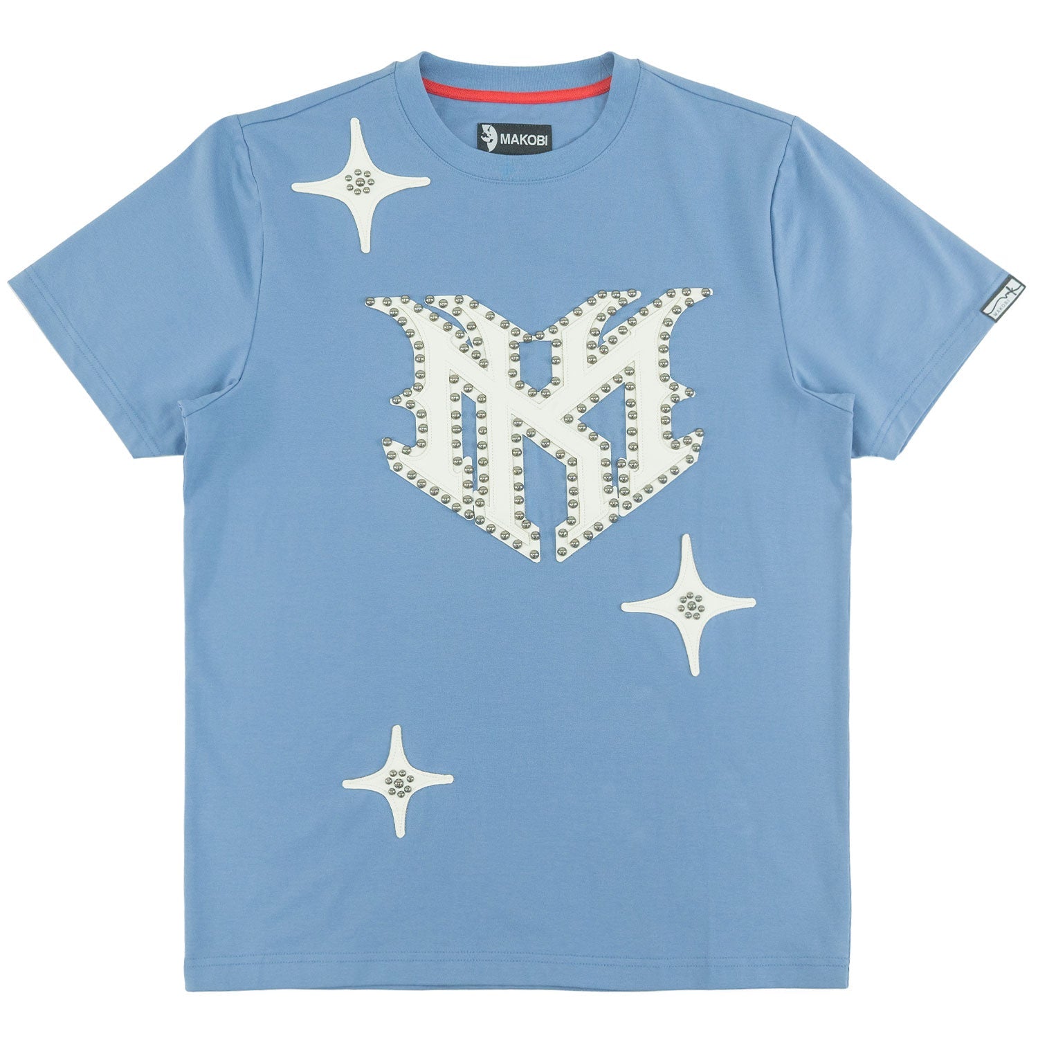 Tee | M418 Bottega T-shirt - Blue T-shirt Makobi Jeans USA