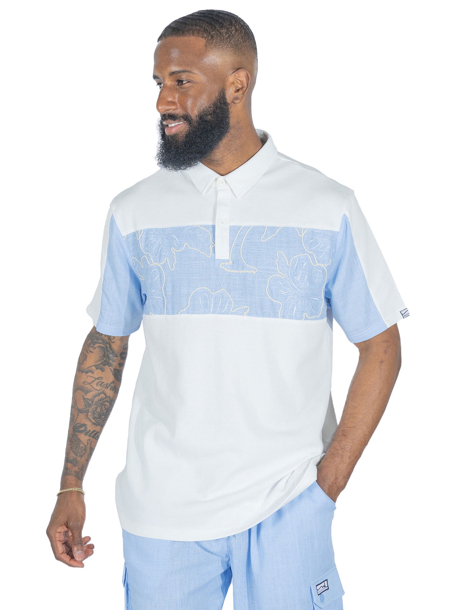 TEEK - M422 Levonia Polo Shirt - Blue TOPS TEEK MJ