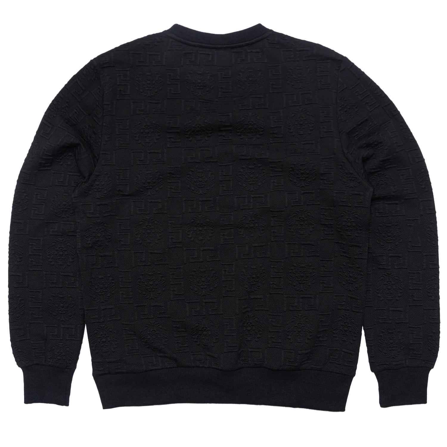 M4232 Bianchi Jacquard Crewneck Sweatshirt - Black Sweatshirt Makobi Jeans USA