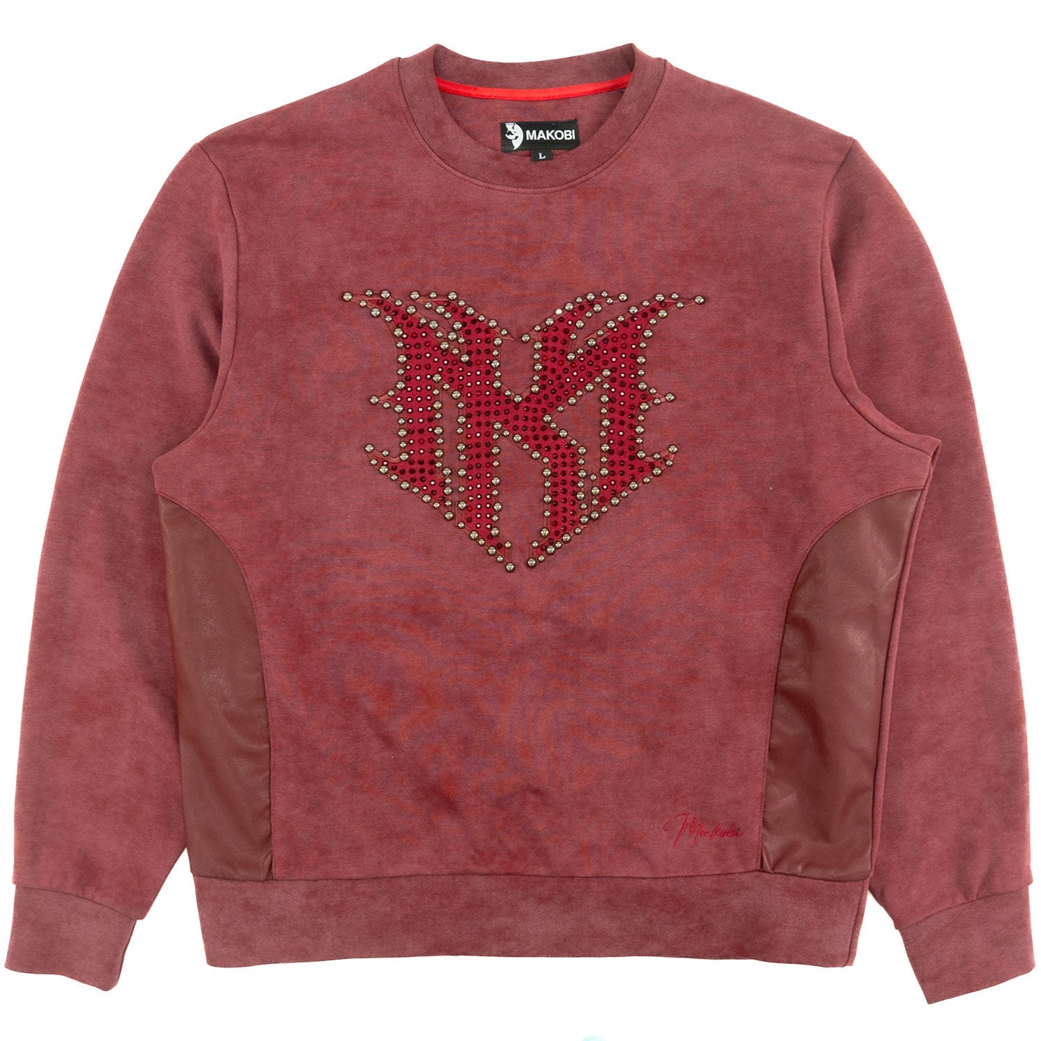 TEEK - Sweatshirt | M4241 Lorenzino Crewneck - Burgundy TOPS TEEK MJ M Burgundy