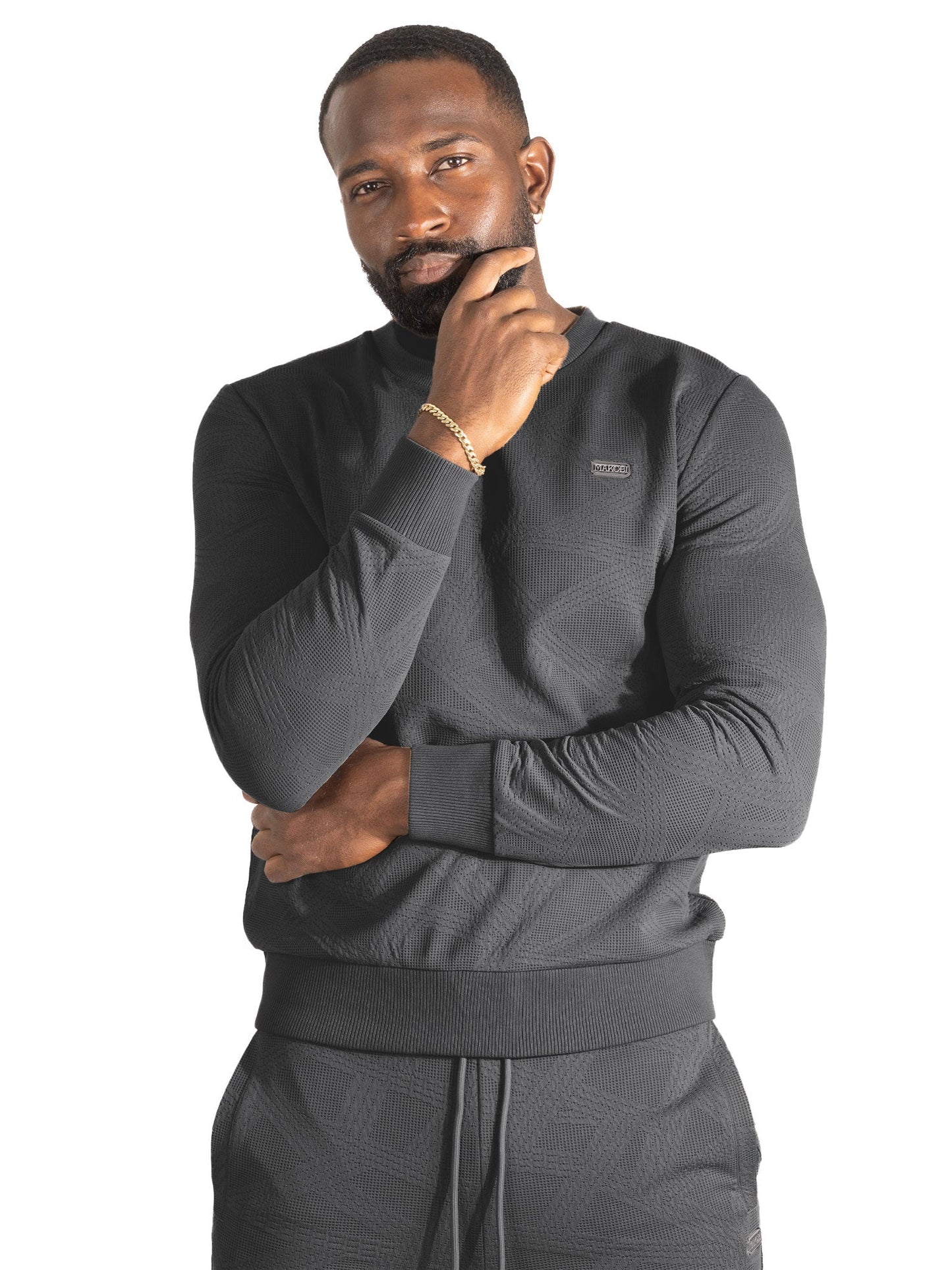 TEEK - Set | M4247 Bernardi Crewneck Set - Black SET TEEK MJ