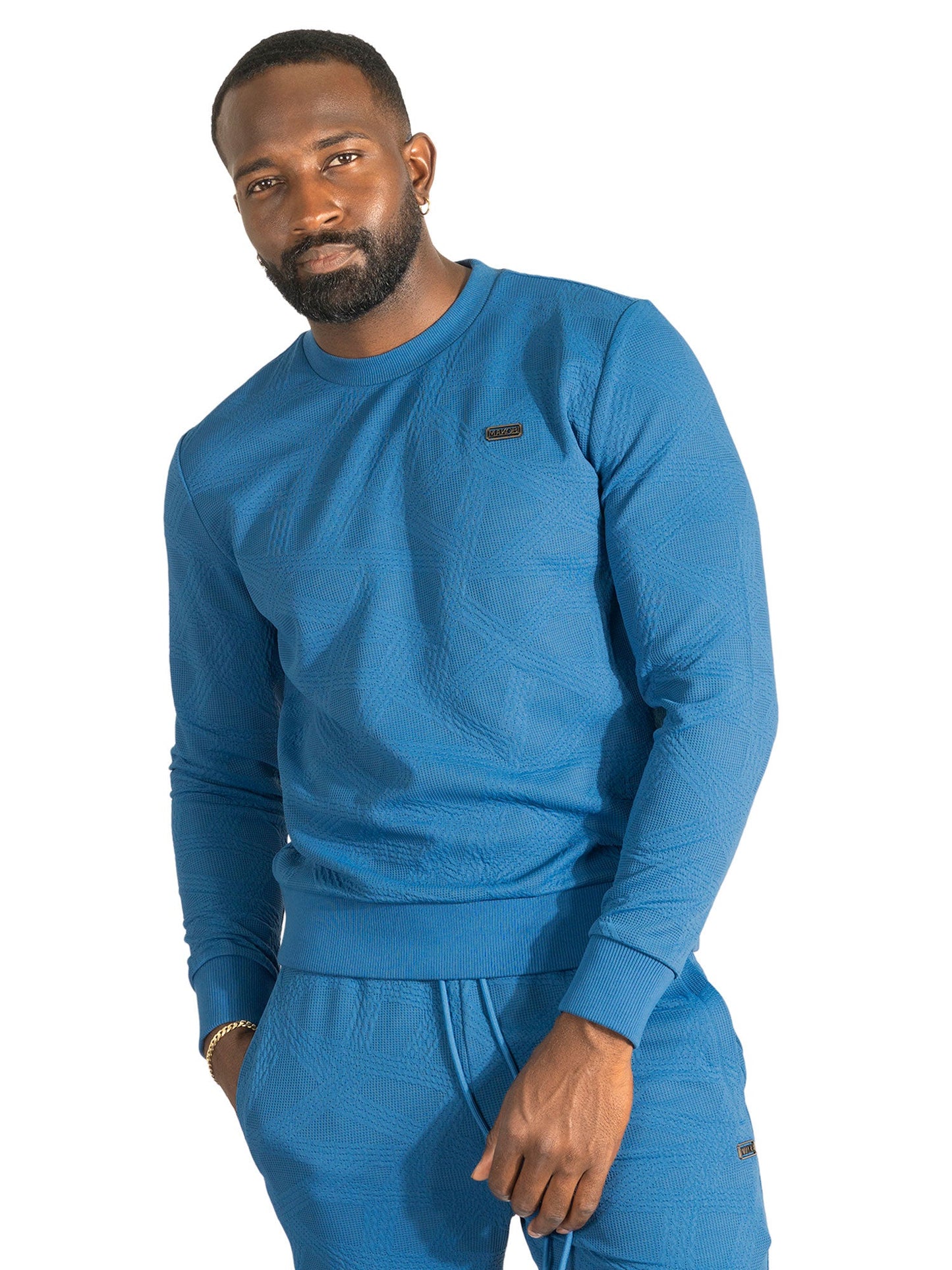 TEEK - Set | M4247 Bernardi Crewneck Set - Blue SET TEEK MJ