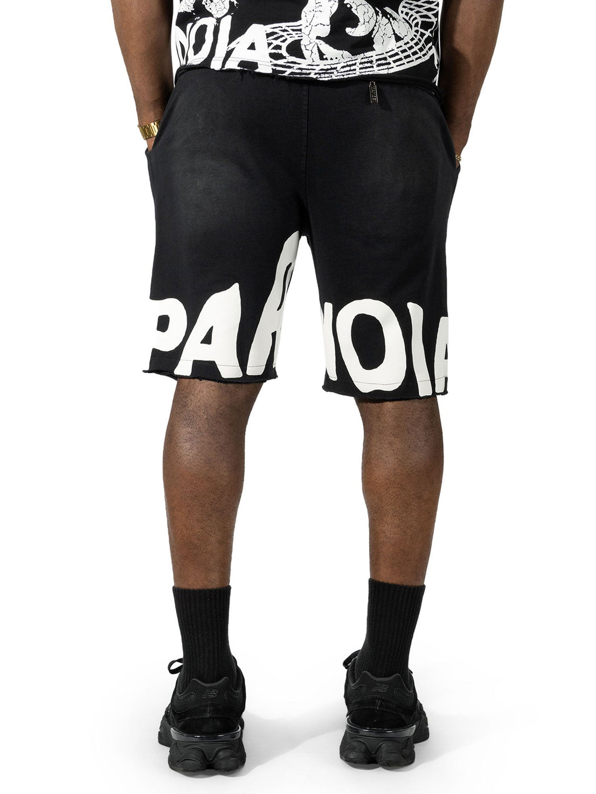 M424 Paranova Short Set - Black Outfit Sets Makobi Jeans USA