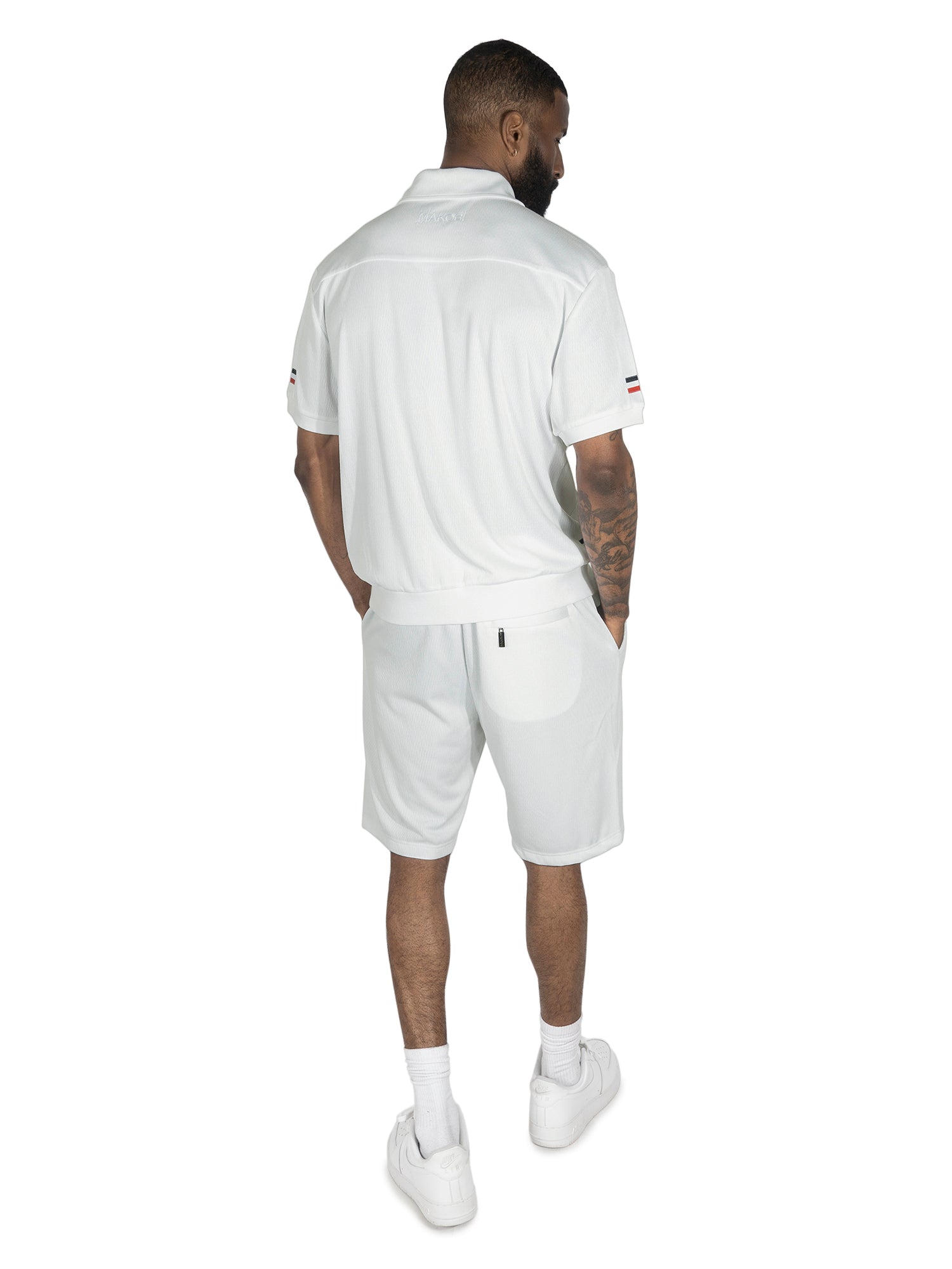 TEEK - M428 Moreli Knit Short Sets - White SET TEEK MJ