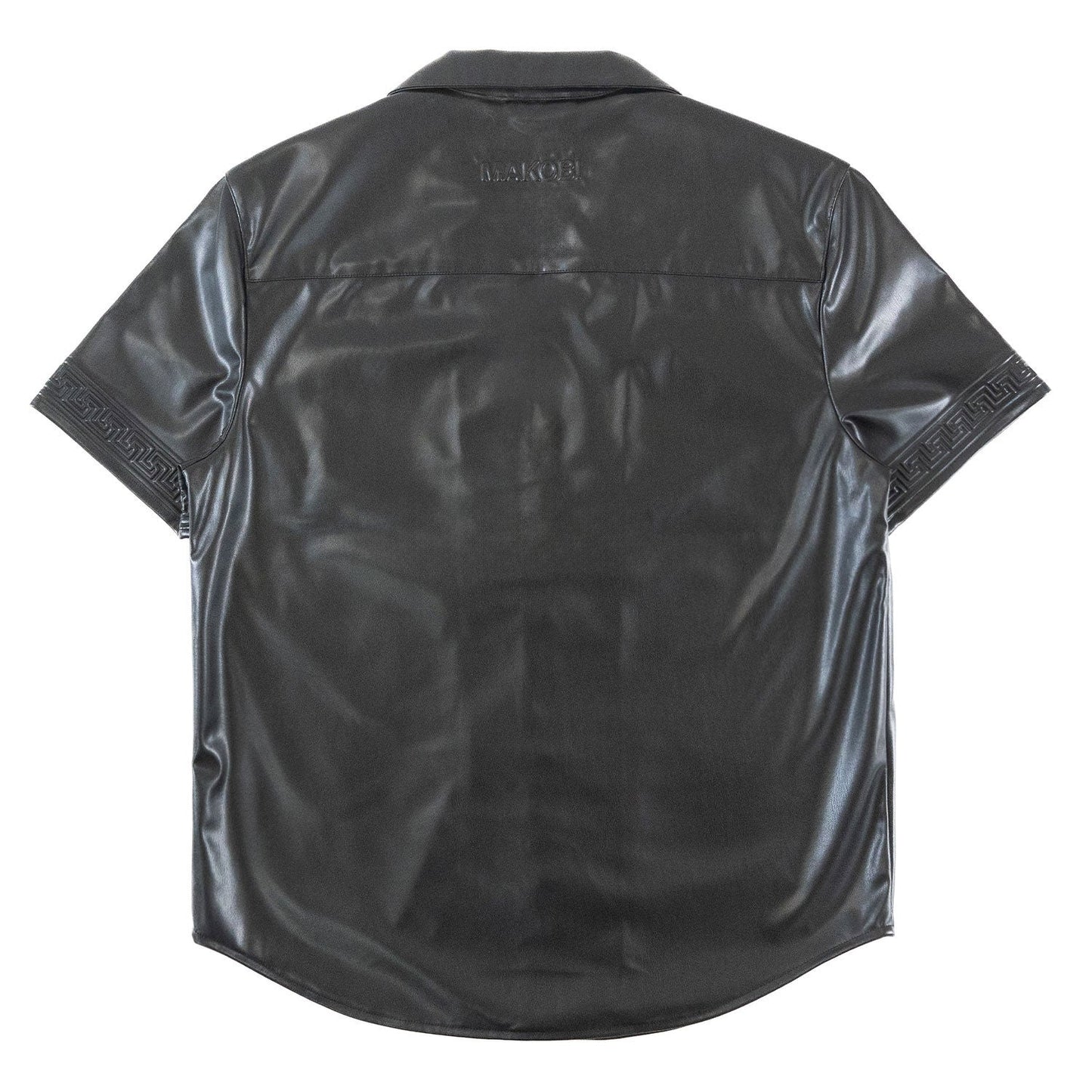 TEEK - M429 Bellucci Vegan Leather Shirt - Black TOPS TEEK MJ