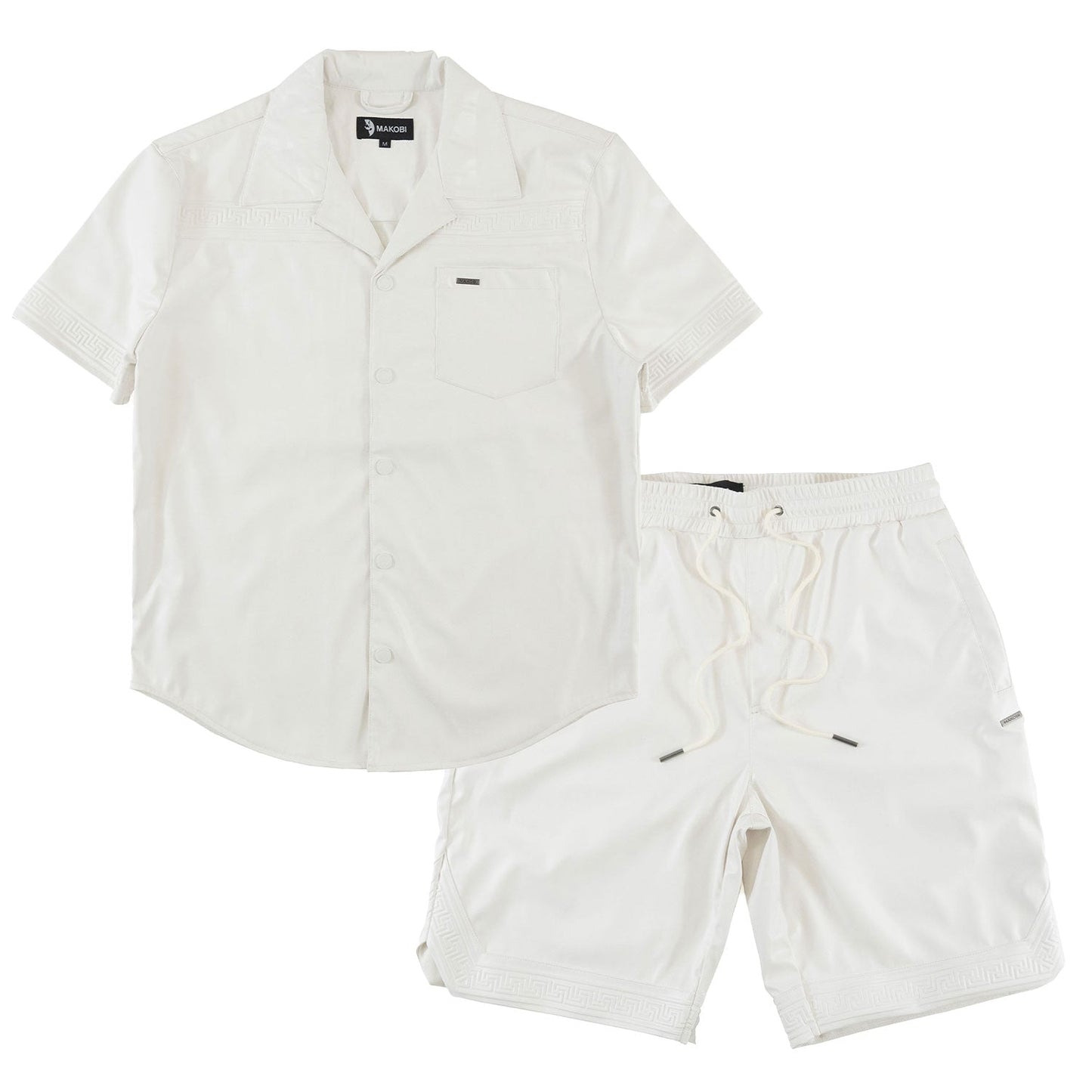 TEEK - M429 Bellucci Vegan Leather Shirt - White TOPS TEEK MJ