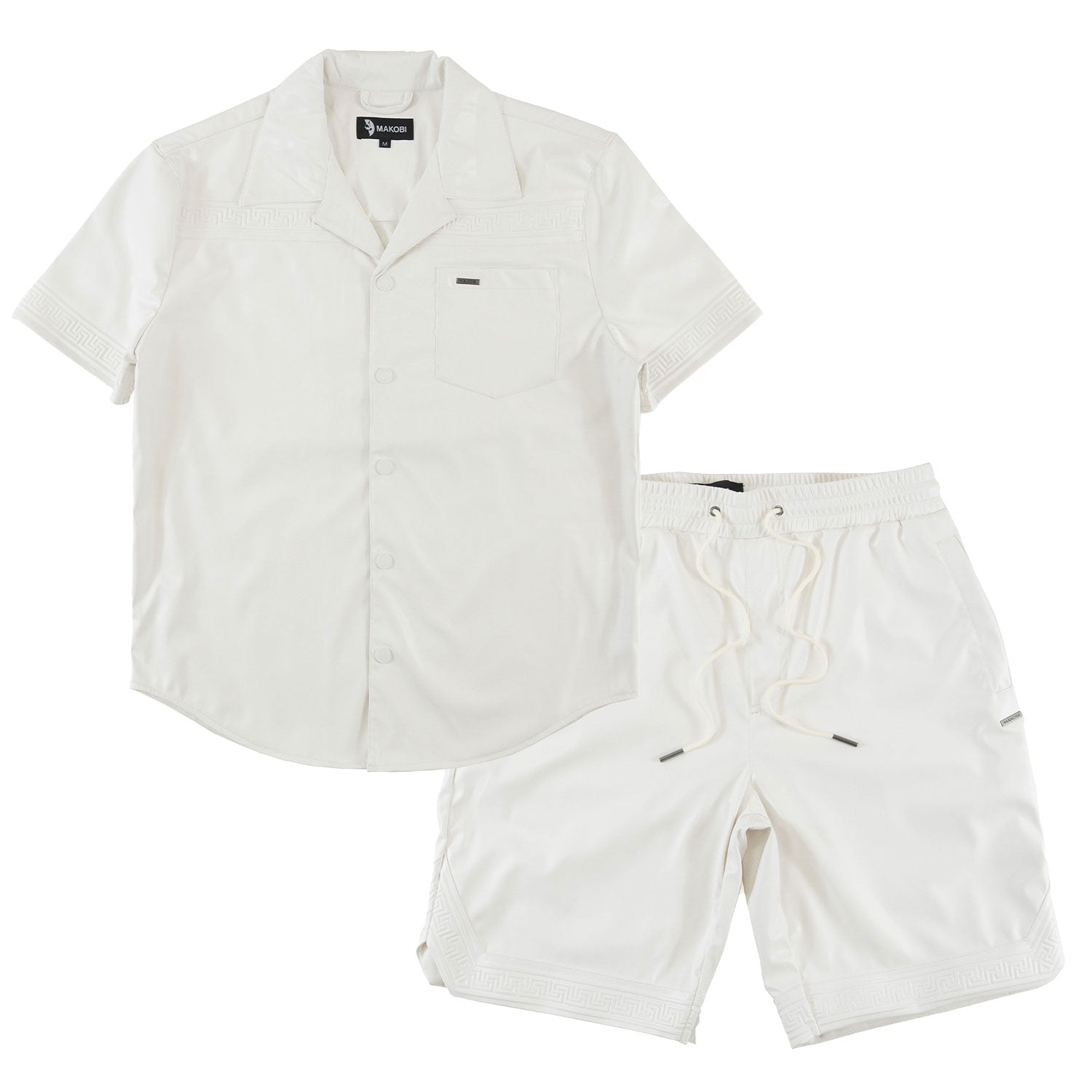 TEEK - M429 Bellucci Vegan Leather Shirt - White TOPS TEEK MJ