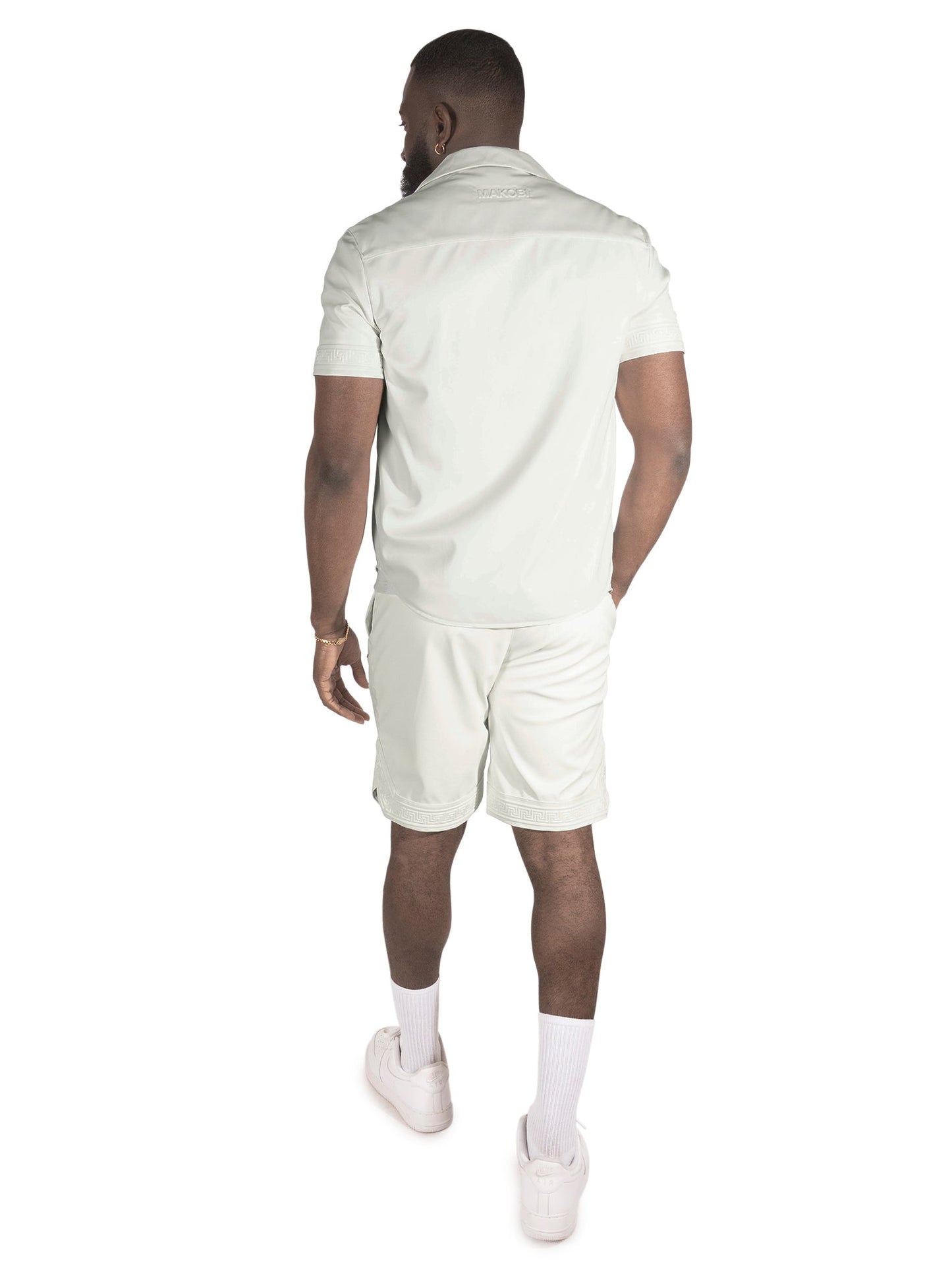 TEEK - M429 Bellucci Vegan Leather Shirt - White TOPS TEEK MJ