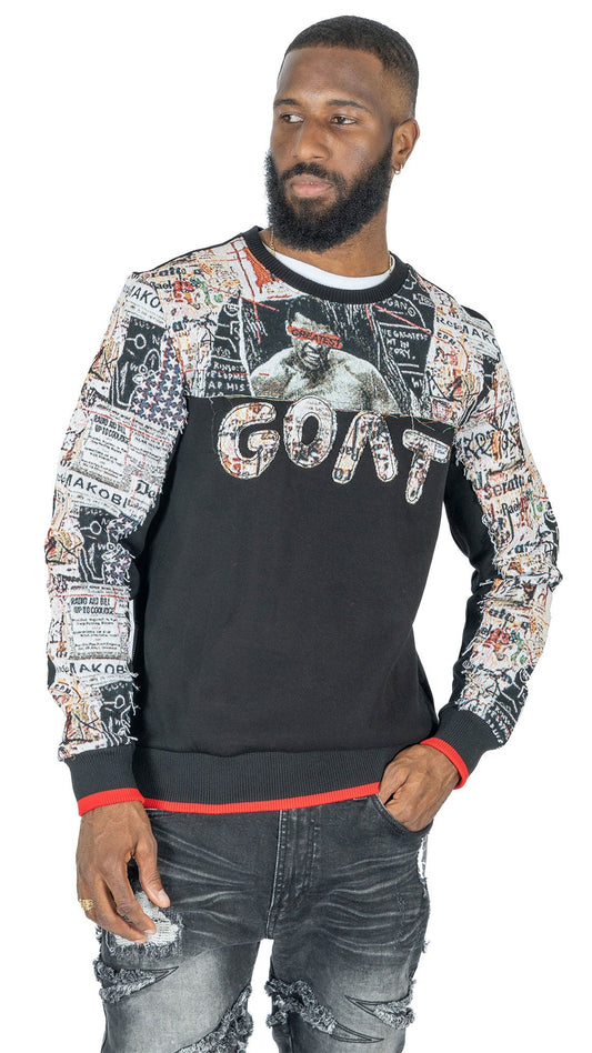 TEEK - M4314 Mohadi GOAT Crewneck - Black TOPS TEEK MJ