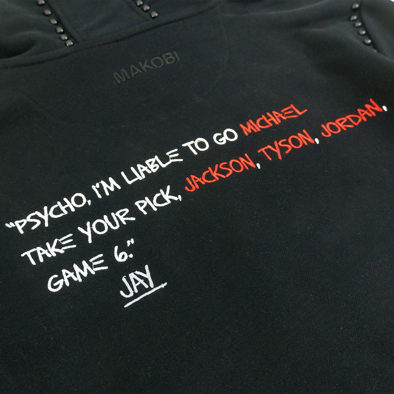 Fleece Hoodie | M4353 Iconic Pull Over - Black Hoodies Makobi Jeans USA