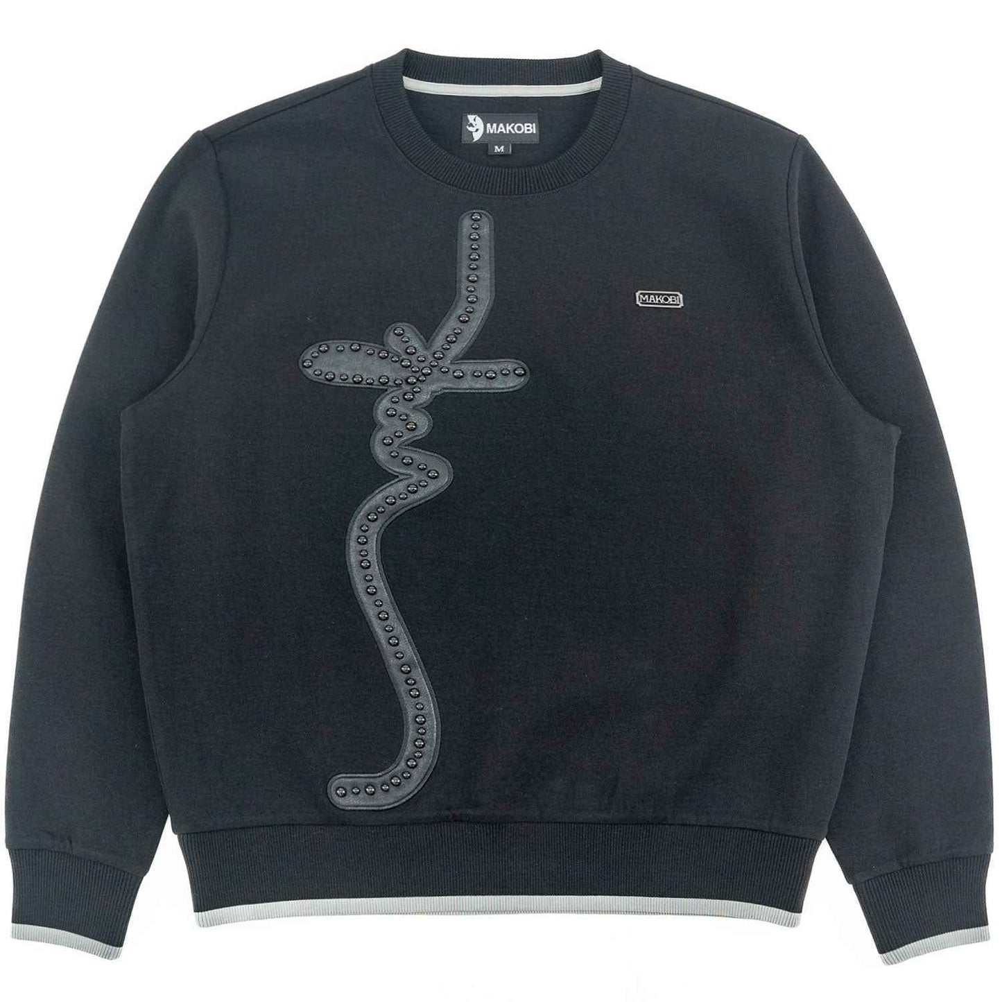 Sweatshirt | M4355 Lorenzo MK Crewneck - Black Sweatshirt Makobi Jeans USA