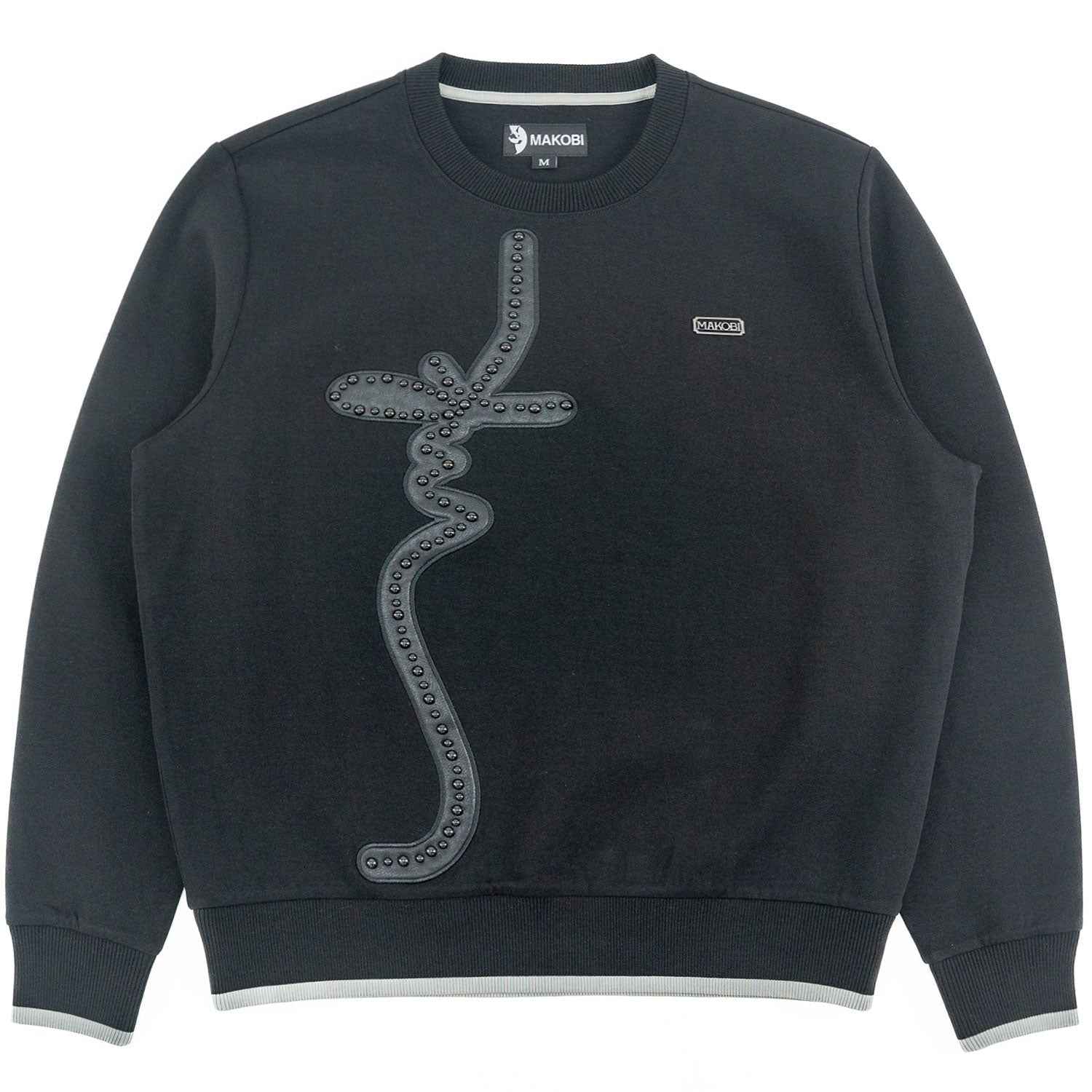 Sweatshirt | M4355 Lorenzo MK Crewneck - Black Sweatshirt Makobi Jeans USA