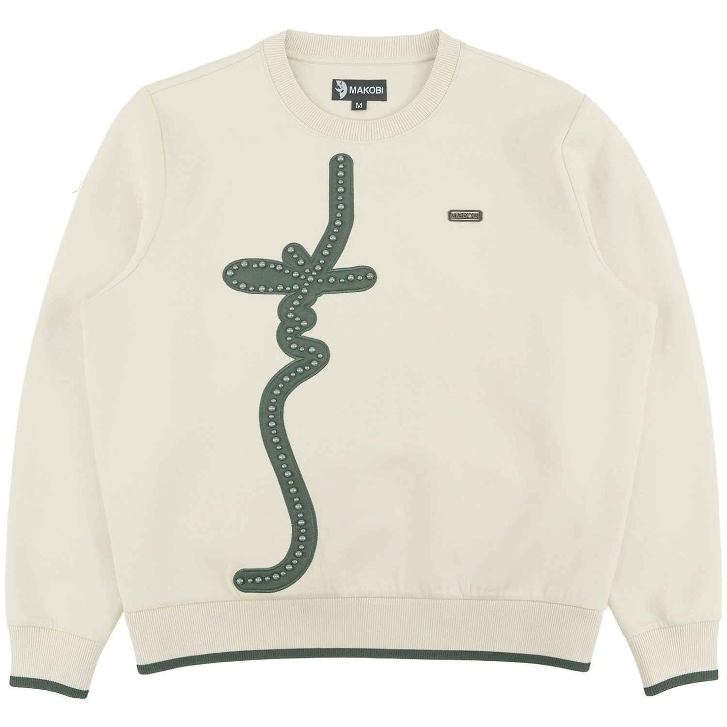Sweatshirt | M4355 Lorenzo MK Crewneck - Natural Sweatshirt Makobi Jeans USA