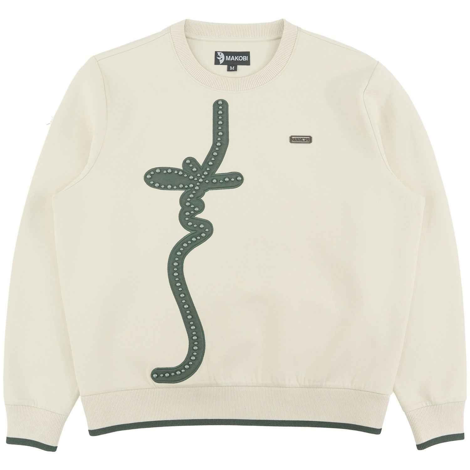 Sweatshirt | M4355 Lorenzo MK Crewneck - Natural Sweatshirt Makobi Jeans USA