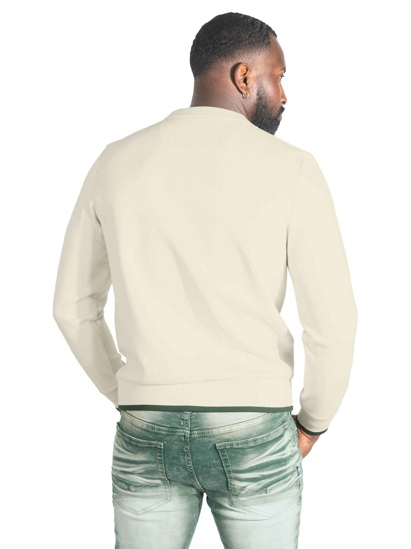 Sweatshirt | M4355 Lorenzo MK Crewneck - Natural Sweatshirt Makobi Jeans USA