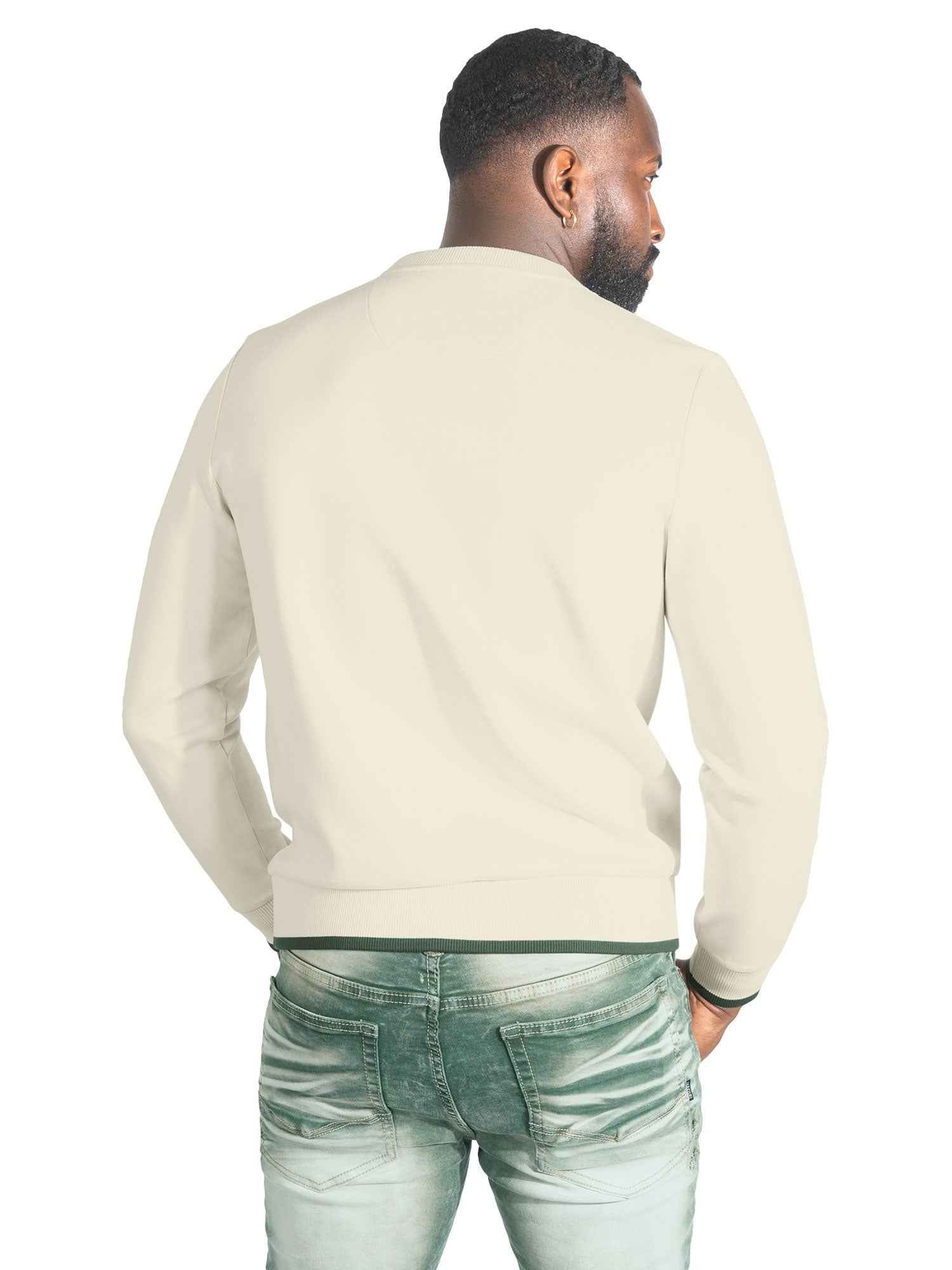 Sweatshirt | M4355 Lorenzo MK Crewneck - Natural Sweatshirt Makobi Jeans USA
