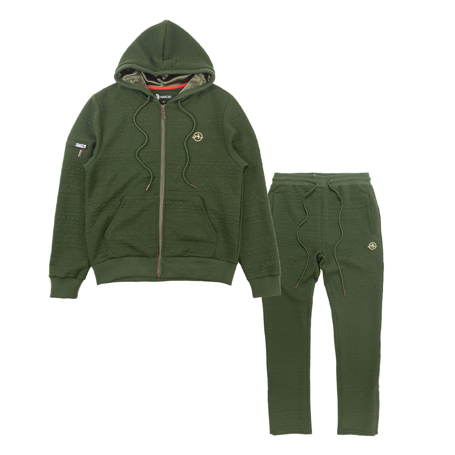 TEEK - M4356 Berteli Jacquard Hoody Set - Olive SET TEEK MJ M OLIVE