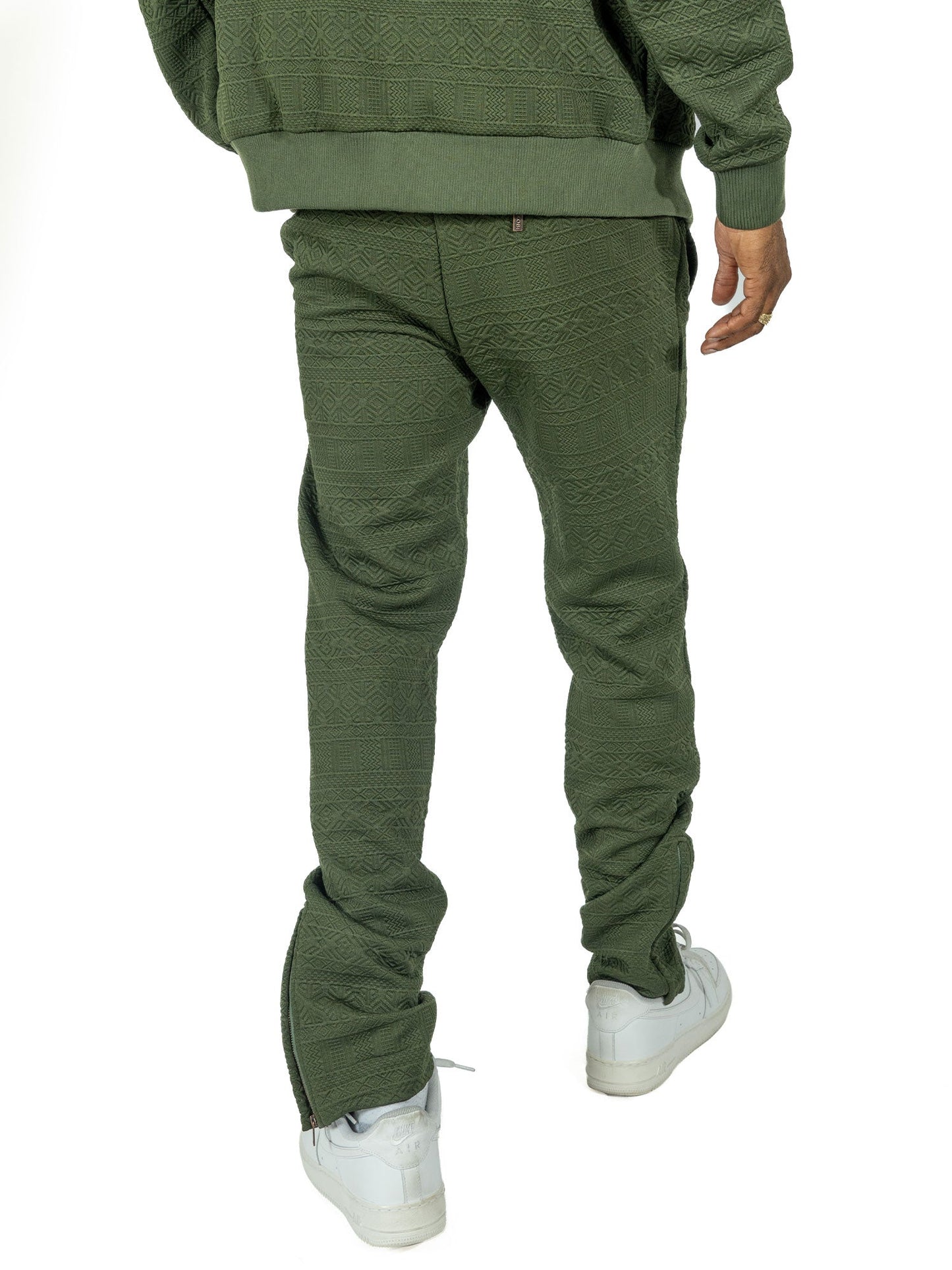 TEEK - M4356 Berteli Jacquard Hoody Set - Olive SET TEEK MJ