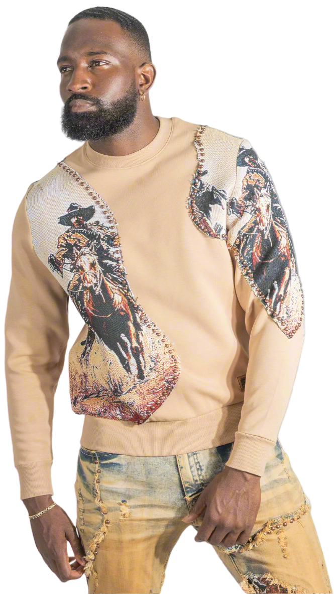 TEEK - Sweatshirt | M4374 Ferdoni Crewneck - Khaki TOPS TEEK MJ