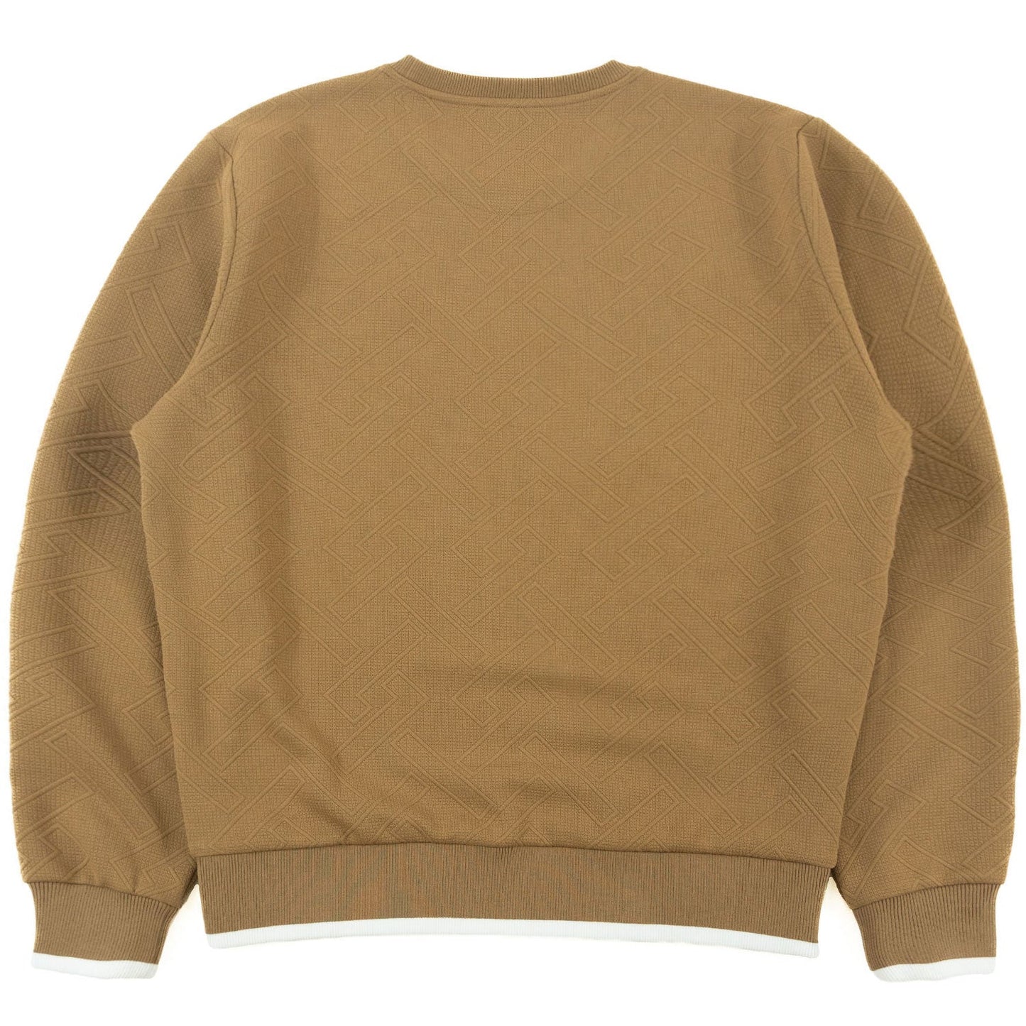 TEEK - M4390 Beanchi Jacquard Crewneck - Mocha TOPS TEEK MJ