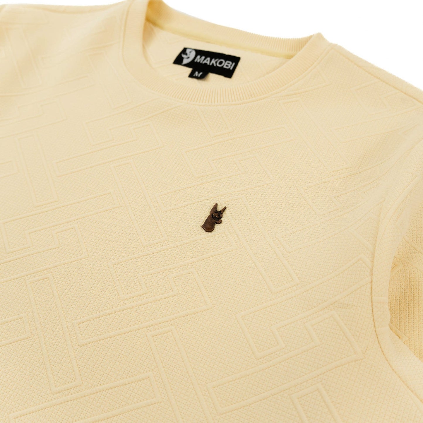 TEEK - M4390 Beanchi Jacquard Crewneck - Natural TOPS TEEK MJ