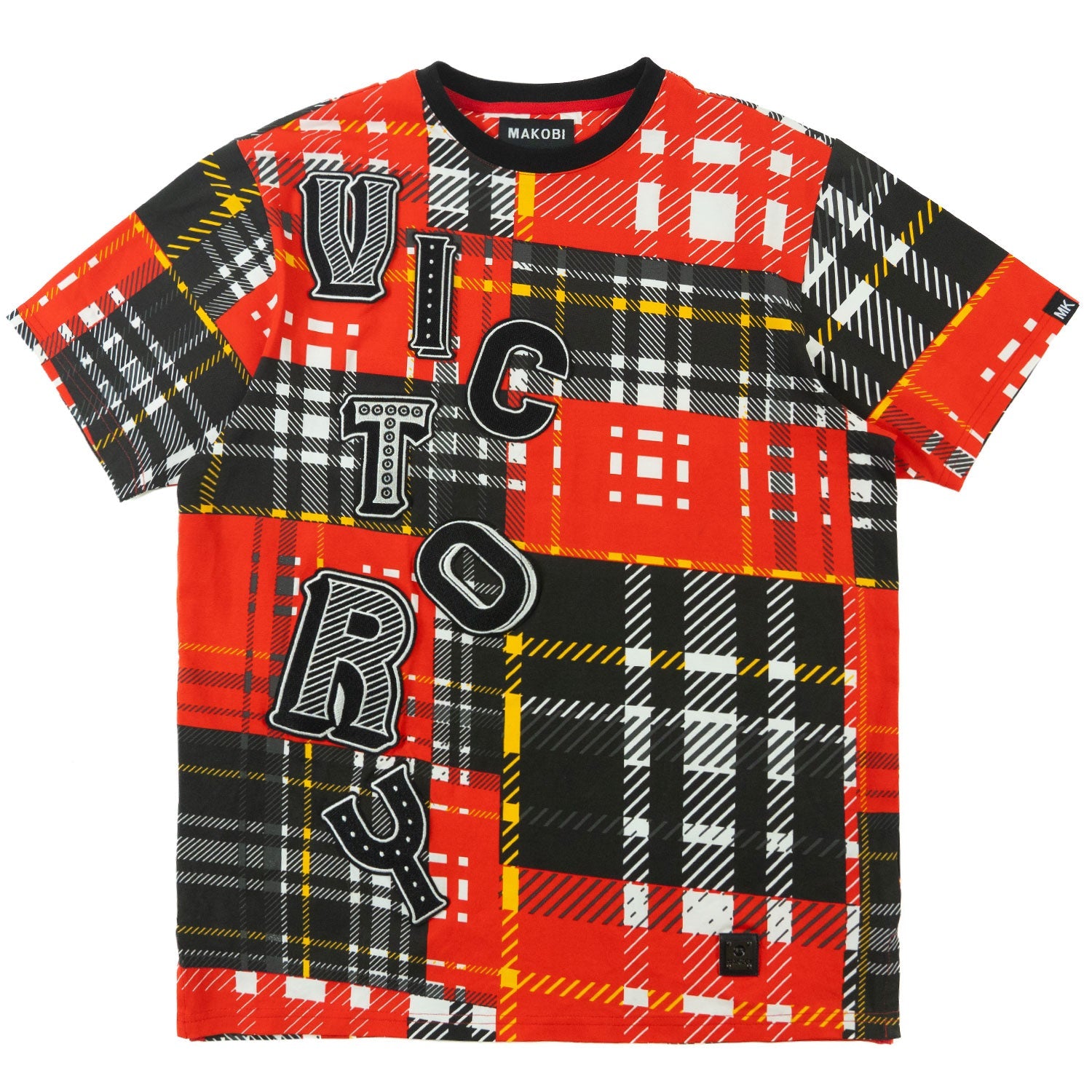 TEEK - M440 Makobi Victory Plaid Tee - Black TOPS TEEK MJ BLACK S