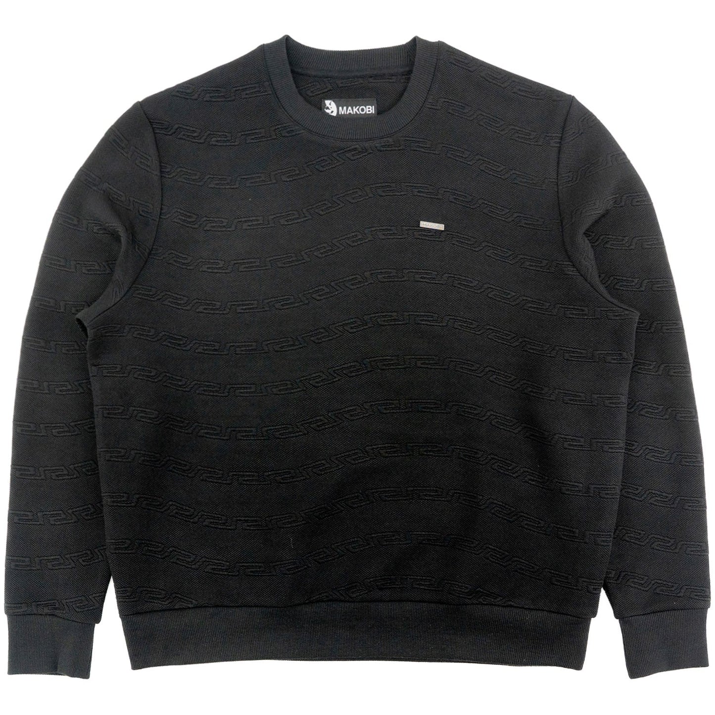 Sweatshirt | M4412 Bianco Crewneck - Black Sweatshirt Makobi Jeans USA