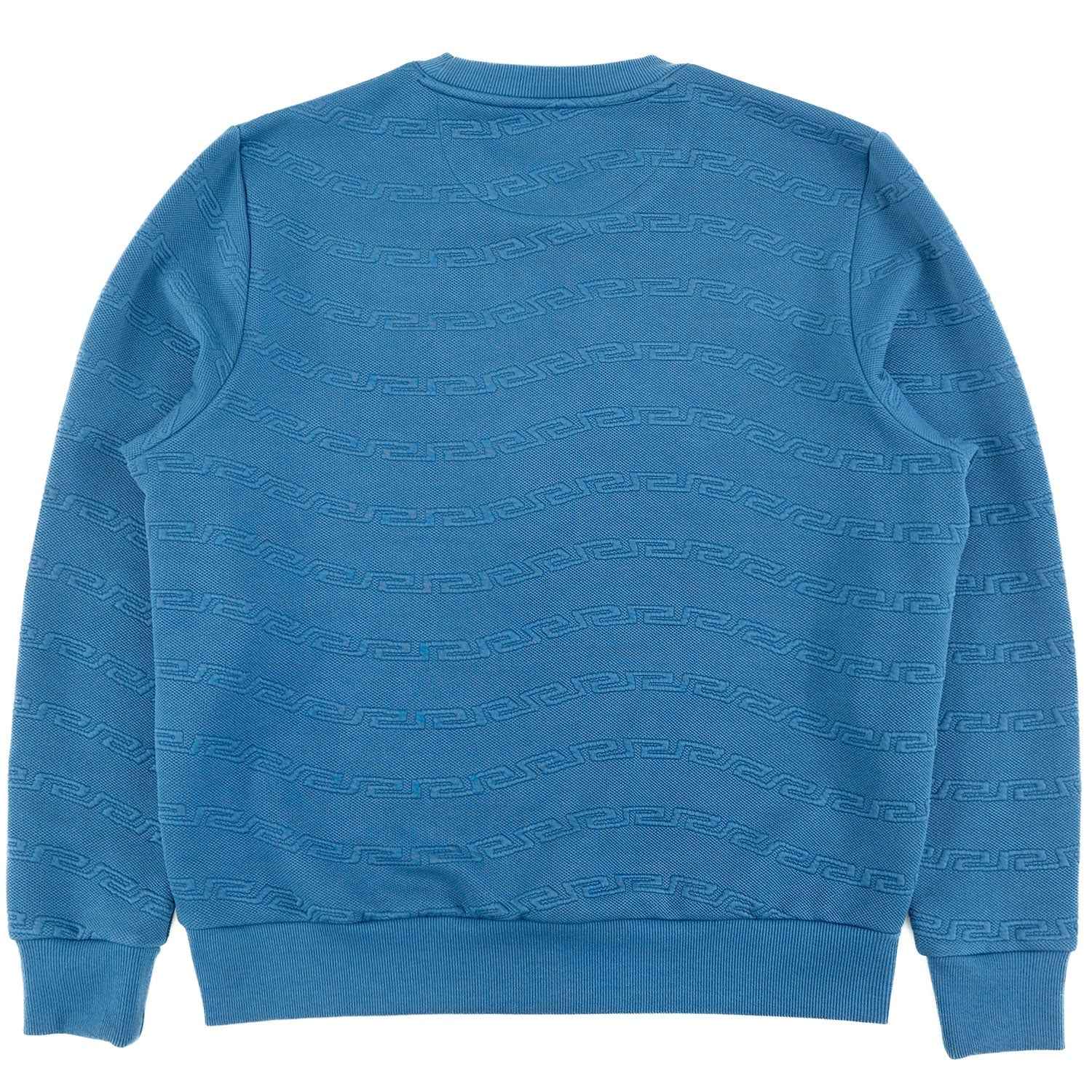 Sweatshirt | M4412 Bianco Crewneck - Blue Sweatshirt Makobi Jeans USA