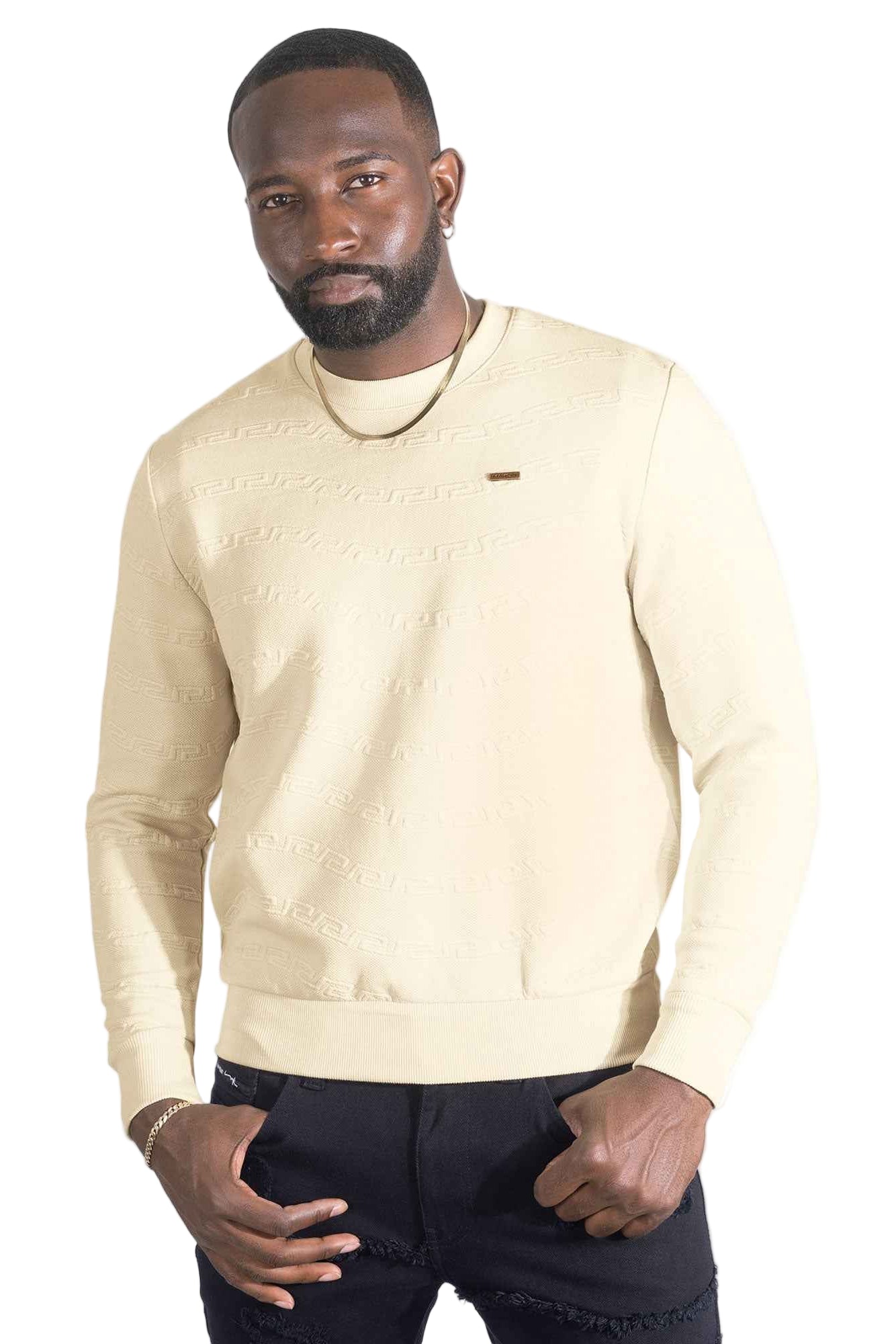 TEEK - Sweatshirt | M4412 Bianco Crewneck - Natural TOPS TEEK MJ