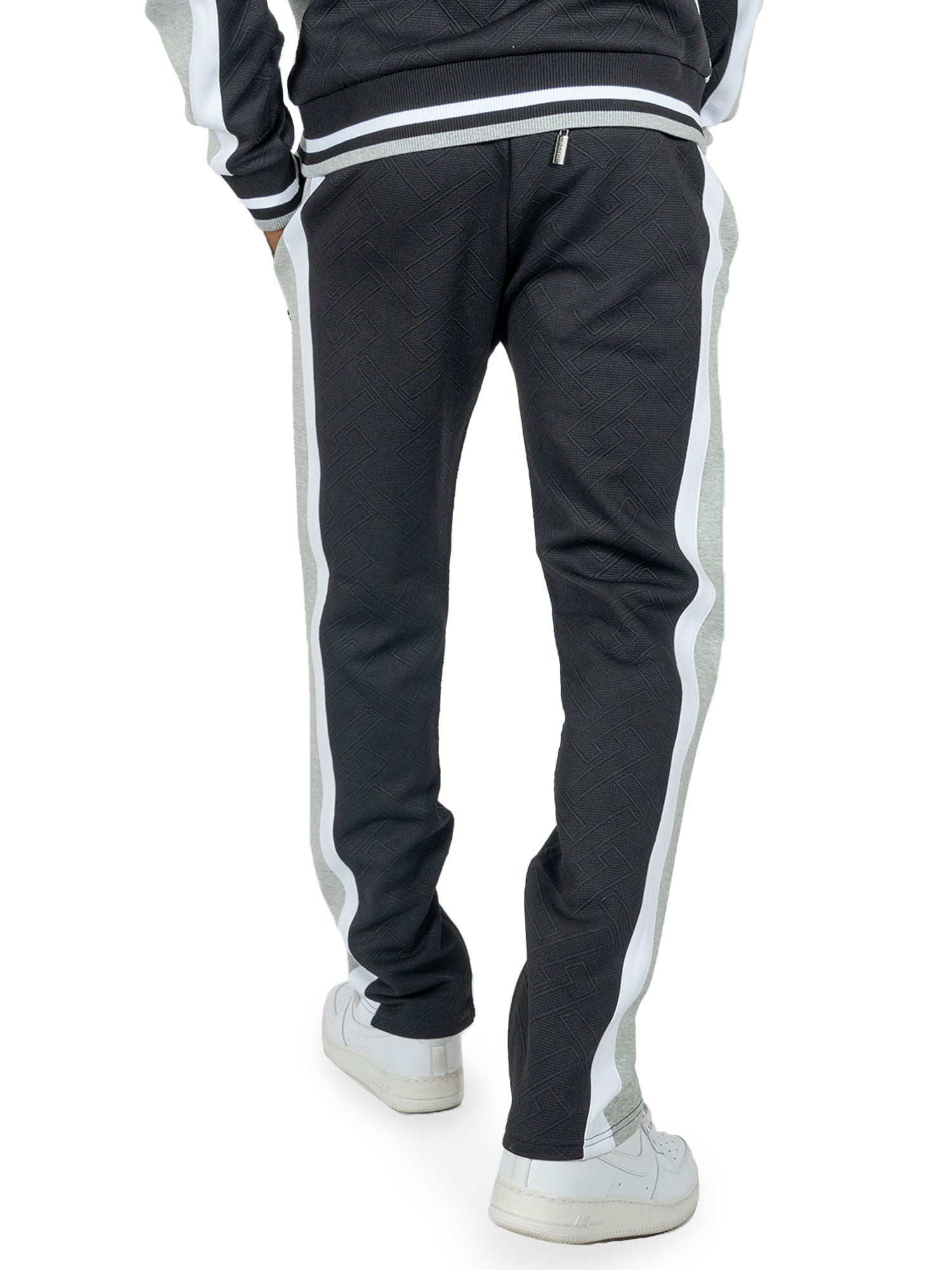 TEEK - M4490 Beanchi Jacquard Hoody Set - Black SET TEEK MJ