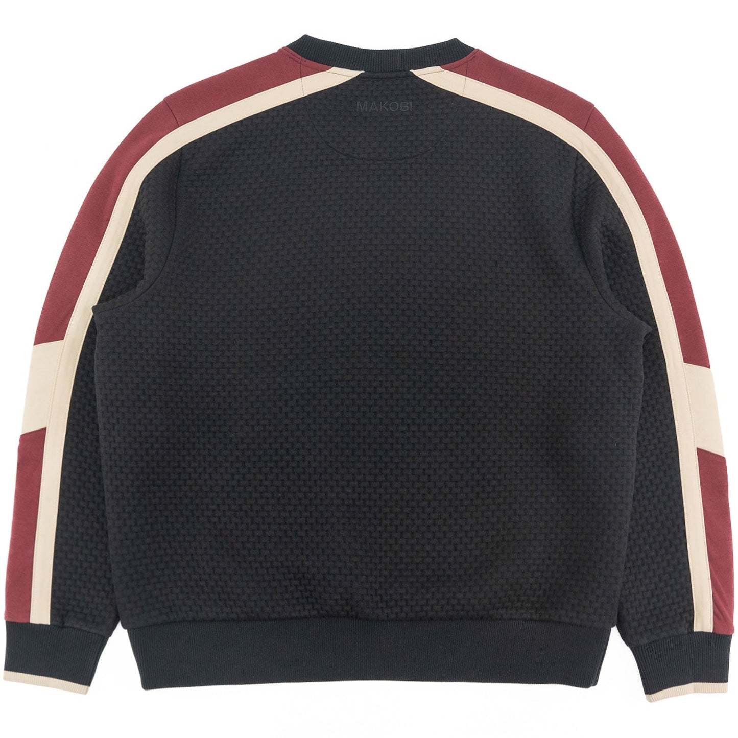 TEEK - Sweatshirt | M4555 Lorenzo Jacquard Crewneck - Black TOPS TEEK MJ