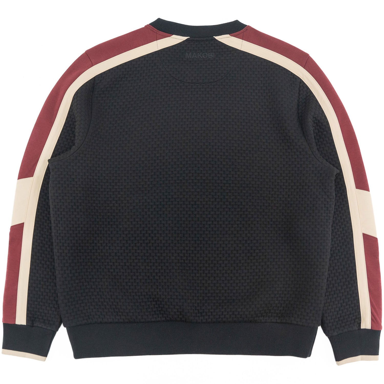 TEEK - Sweatshirt | M4555 Lorenzo Jacquard Crewneck - Black TOPS TEEK MJ
