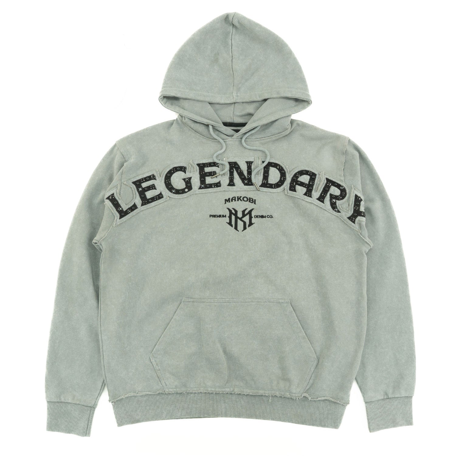 Fleece Hoodie | M4557 Sartoni Pull Over - Gray Hoodies Makobi Jeans USA