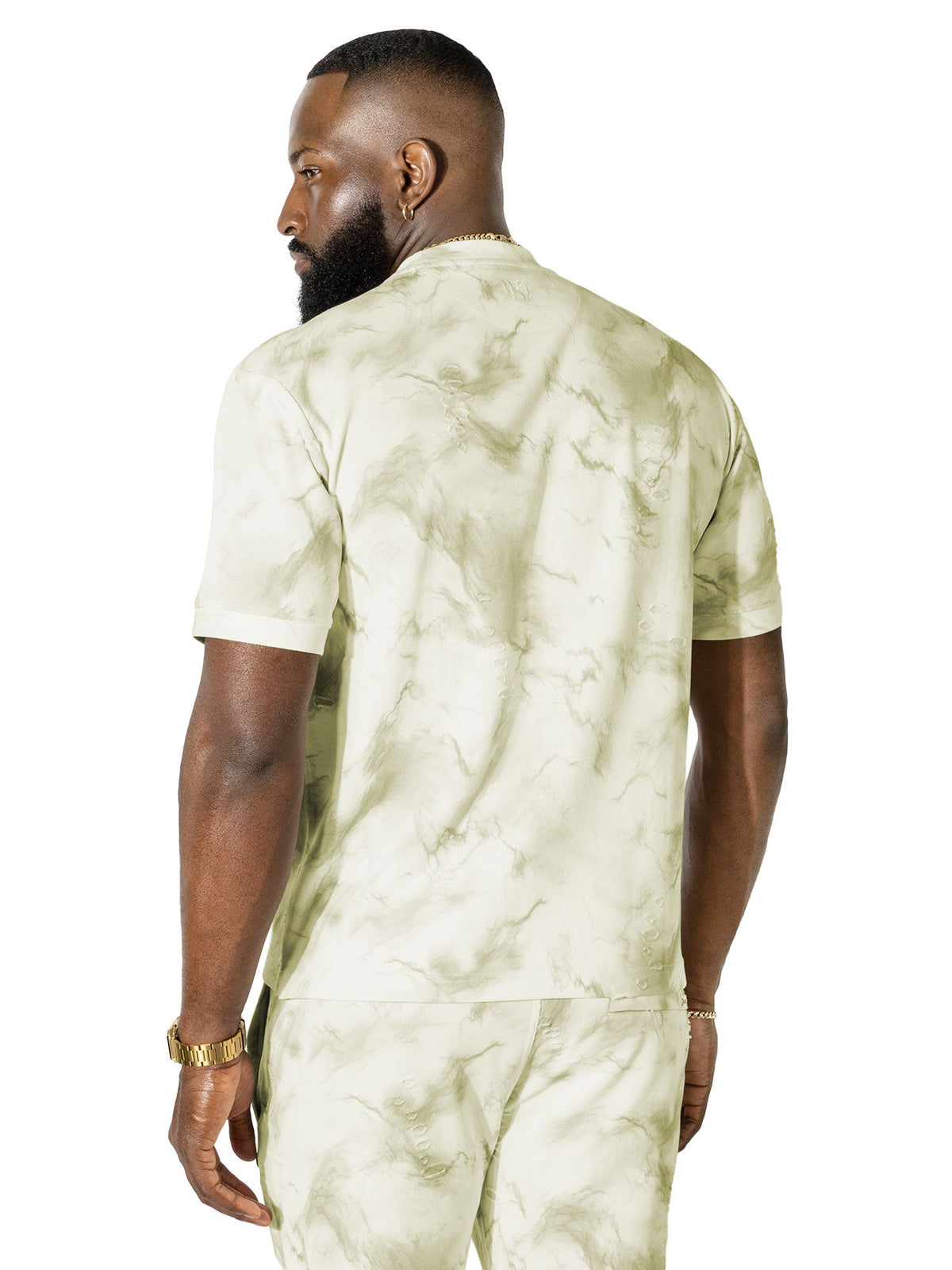 M456 Amato Short Set - Natural Outfit Sets Makobi Jeans USA