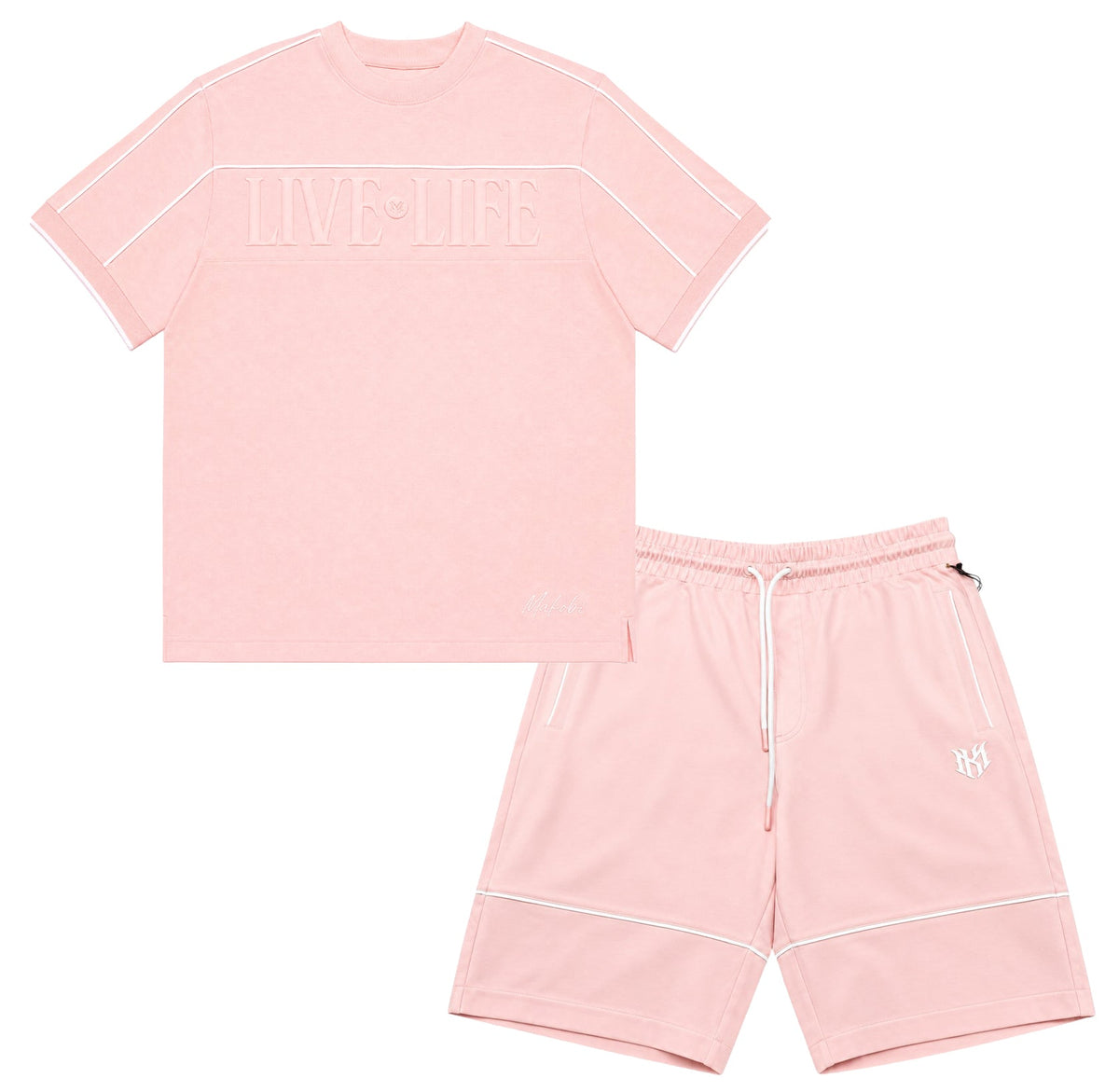 M659 Live Life Shorts - Pink Shorts Makobi Jeans USA
