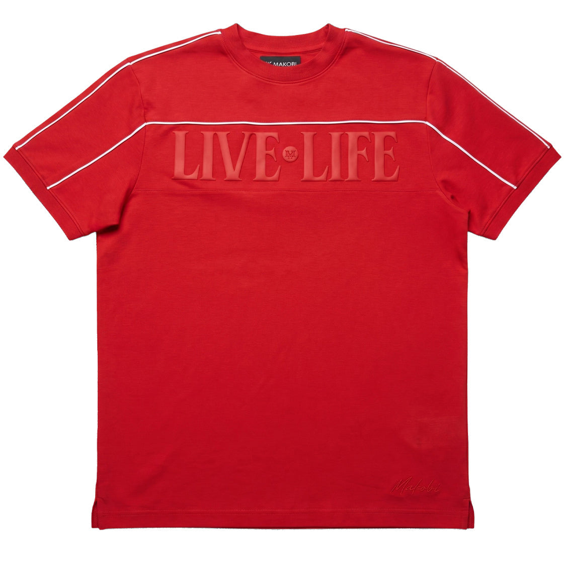 M459 Live Life T-shirt - Red T-shirt Makobi Jeans USA