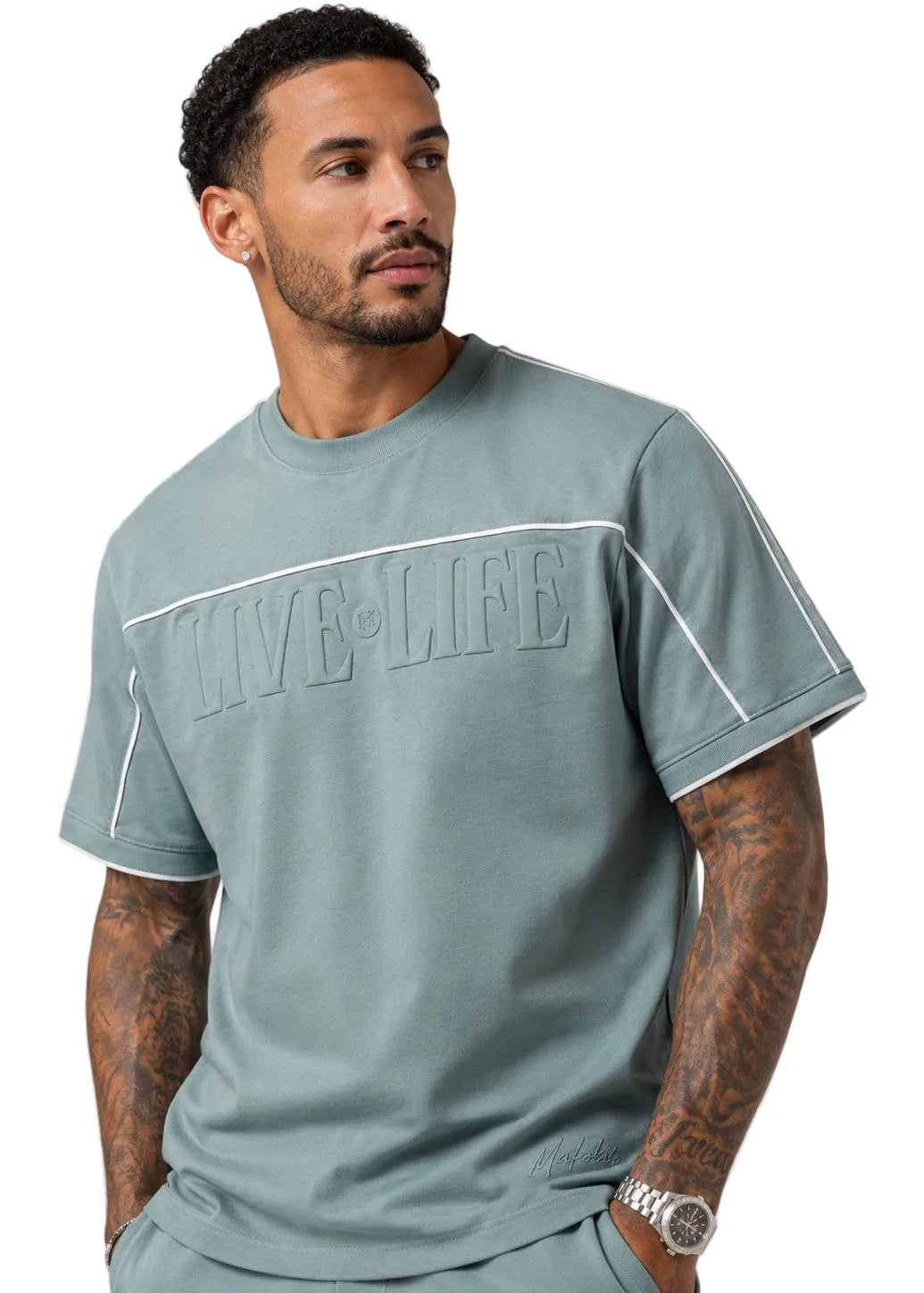M459 Live Life T-shirt - Teal T-shirt Makobi Jeans USA