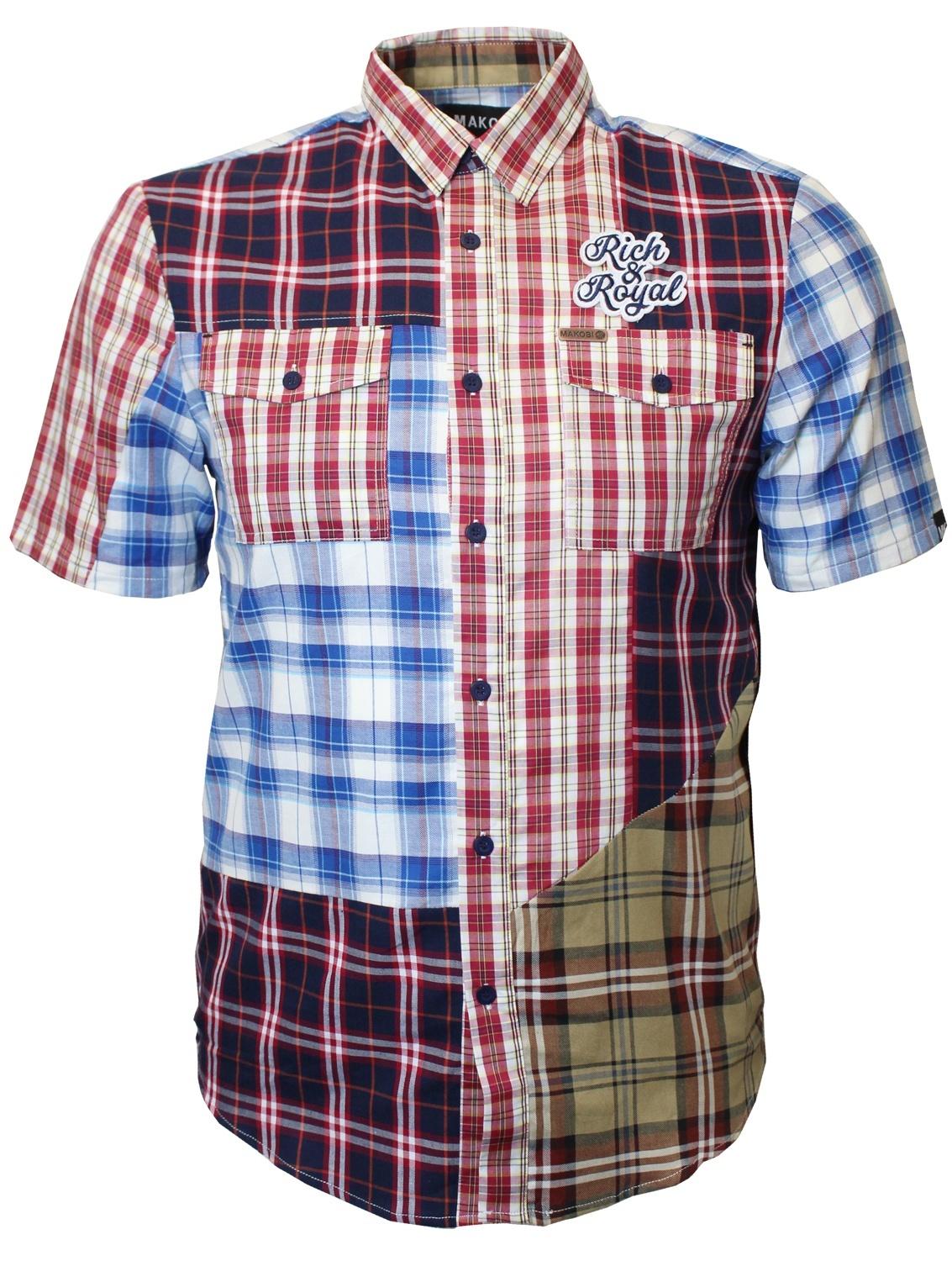 TEEK - M460 Rich and Royal Plaid Tee - Khaki/Navy TOPS TEEK MJ KHAKI/NAVY M