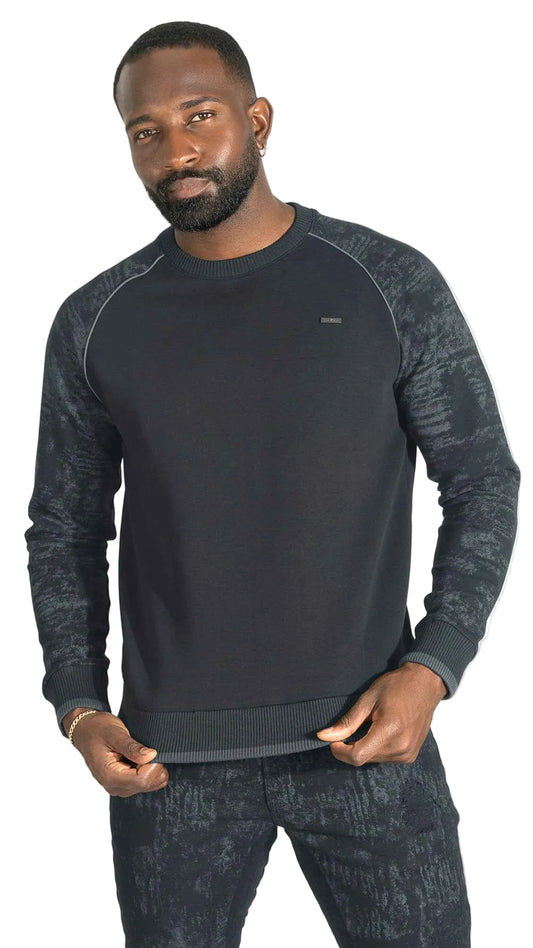 Sweatshirt | M4902 Bernardi Crewneck - Black Sweatshirt Makobi Jeans USA