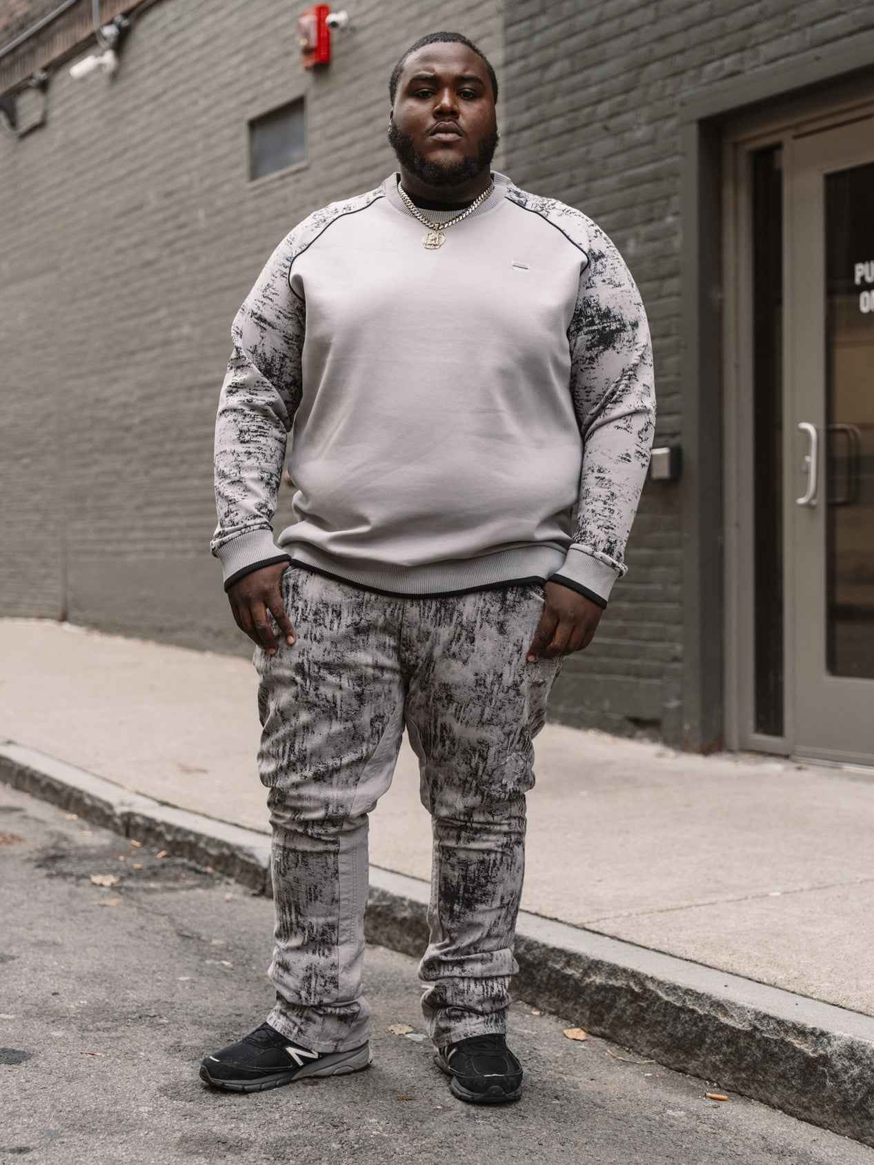 Sweatshirt | M4902 Bernardi Crewneck - Gray Sweatshirt Makobi Jeans USA