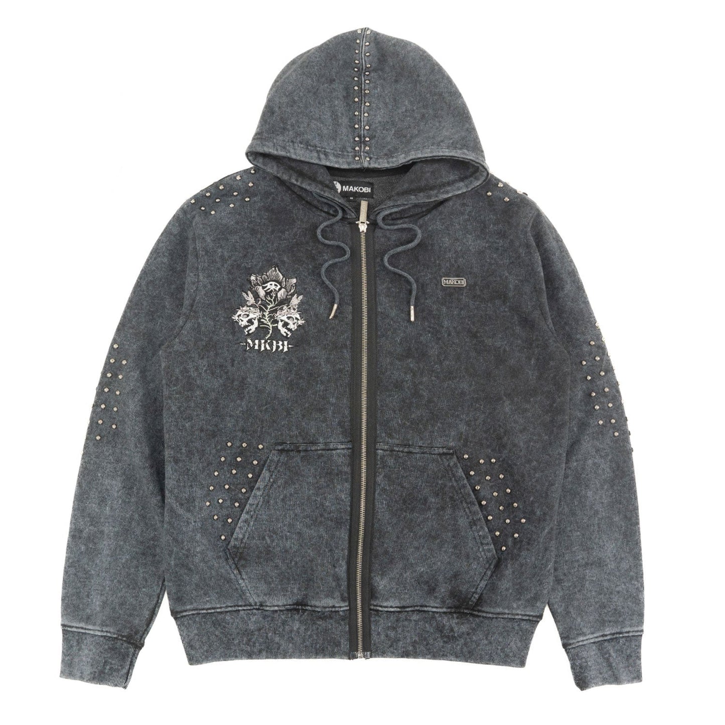 TEEK - Fleece Hoodie | M5345 Bianco Zip Up - Black TOPS TEEK MJ M Black