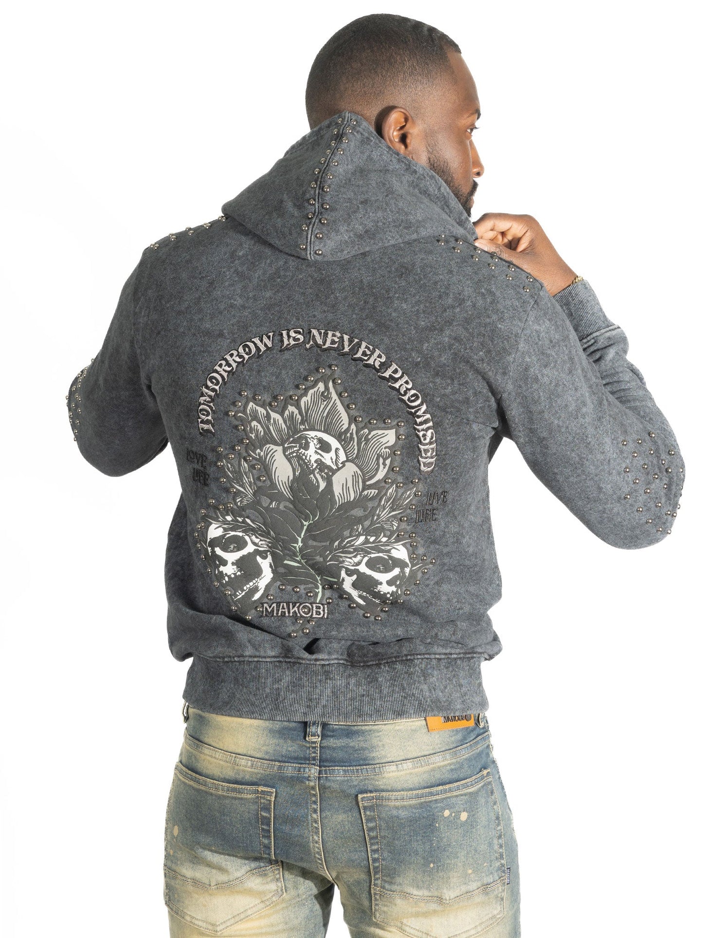 TEEK - Fleece Hoodie | M5345 Bianco Zip Up - Black TOPS TEEK MJ