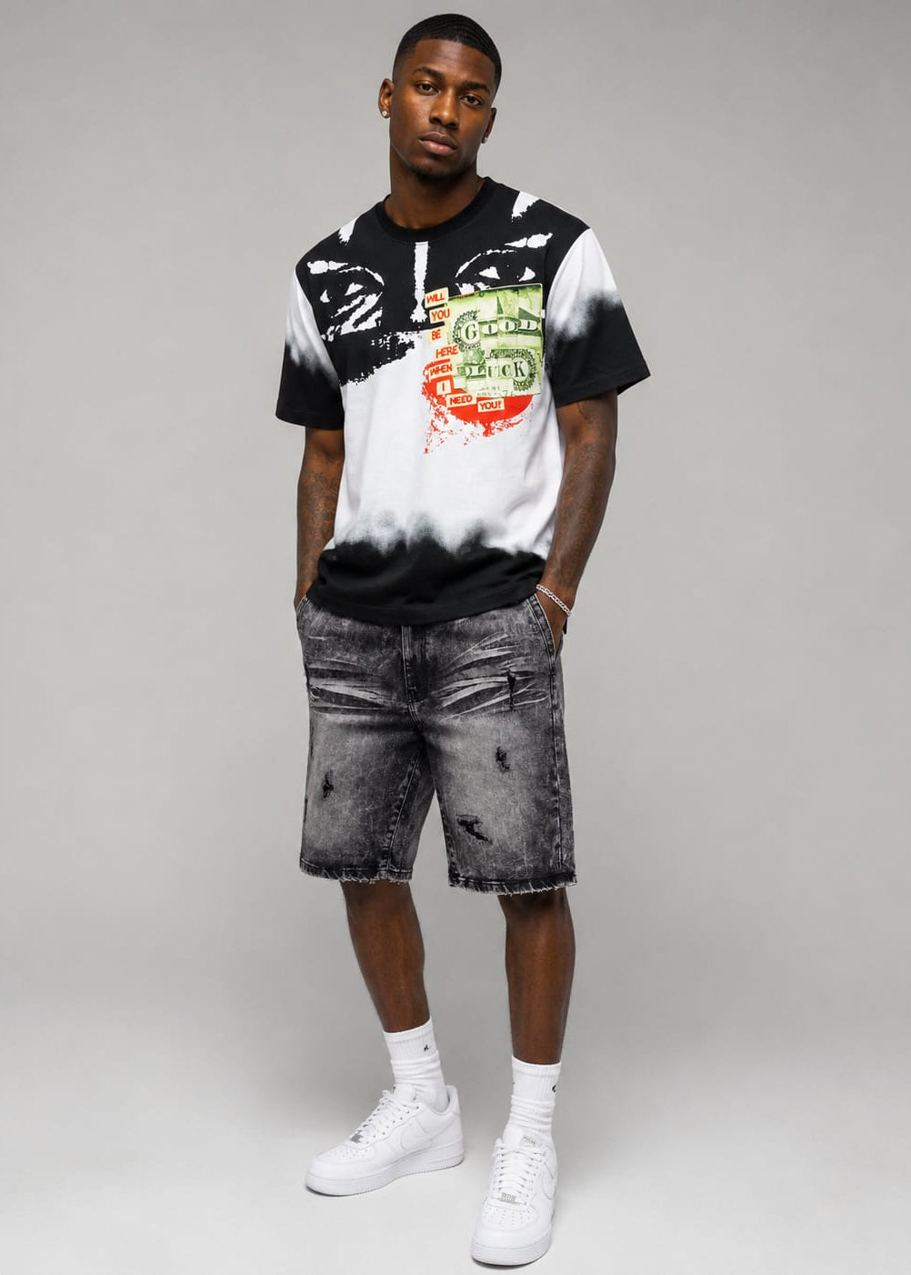 M613 Pastoni Denim Shorts - Black Wash Shorts Makobi Jeans USA