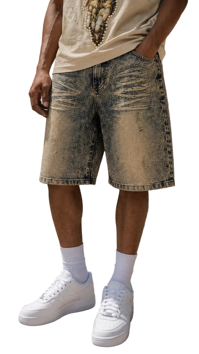 M613 Pastoni Denim Shorts - Dirt Shorts Makobi Jeans USA