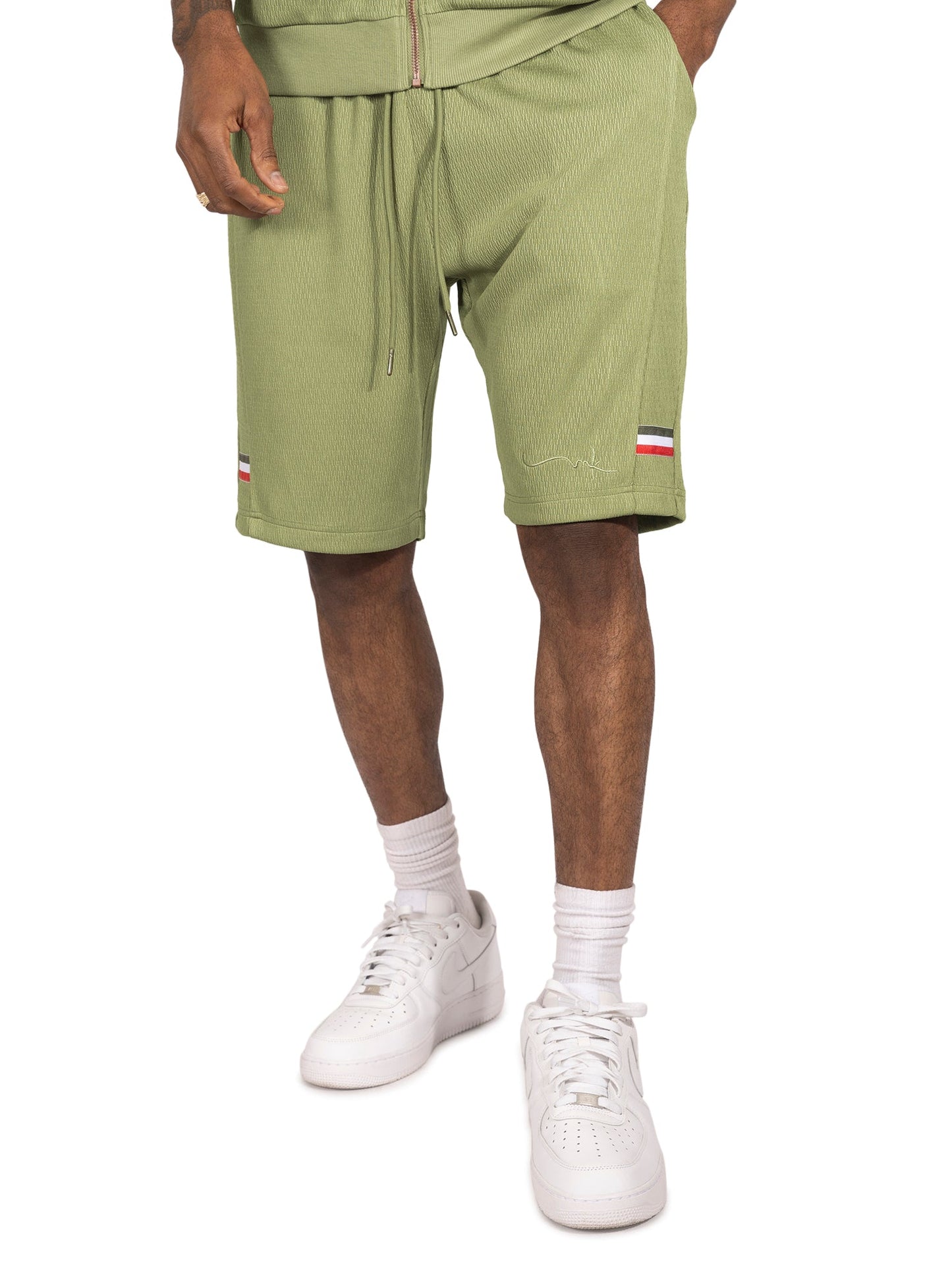 TEEK - M428 Moreli Knit Short Sets - Olive SET TEEK MJ