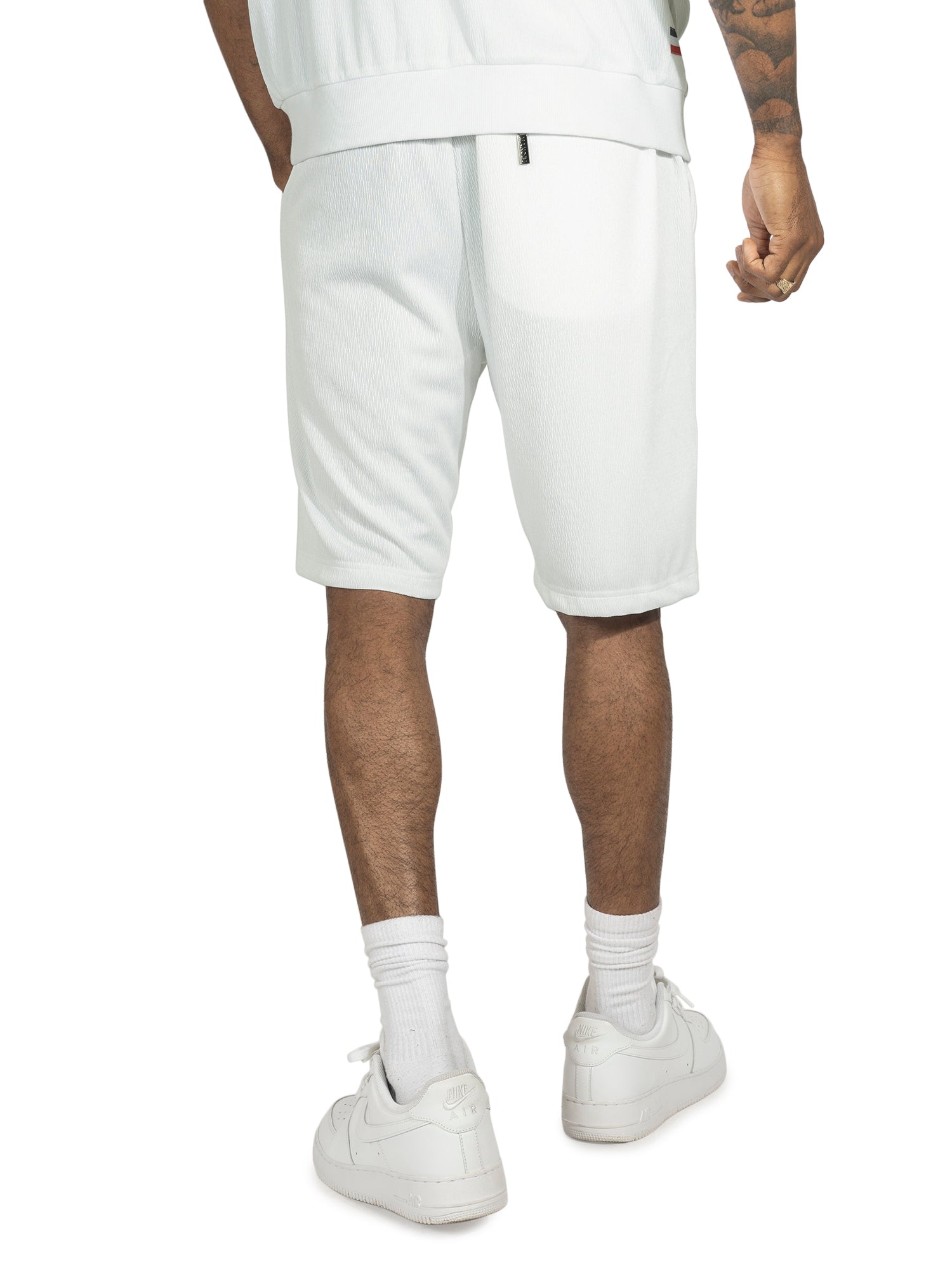 TEEK - M428 Moreli Knit Short Sets - White SET TEEK MJ