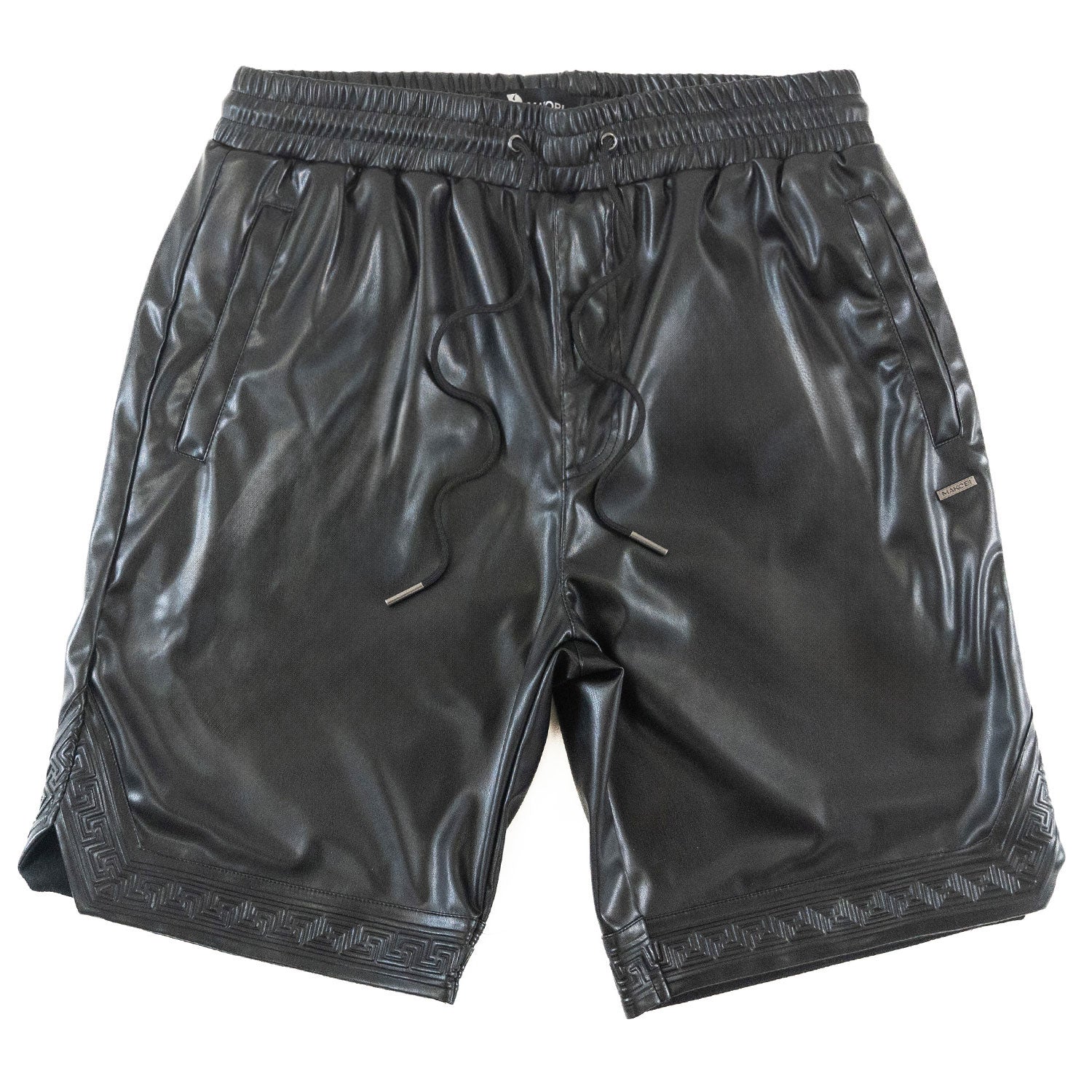 TEEK - M629 Belluci Vegan Leather Shorts - Black SHORTS TEEK MJ BLACK M