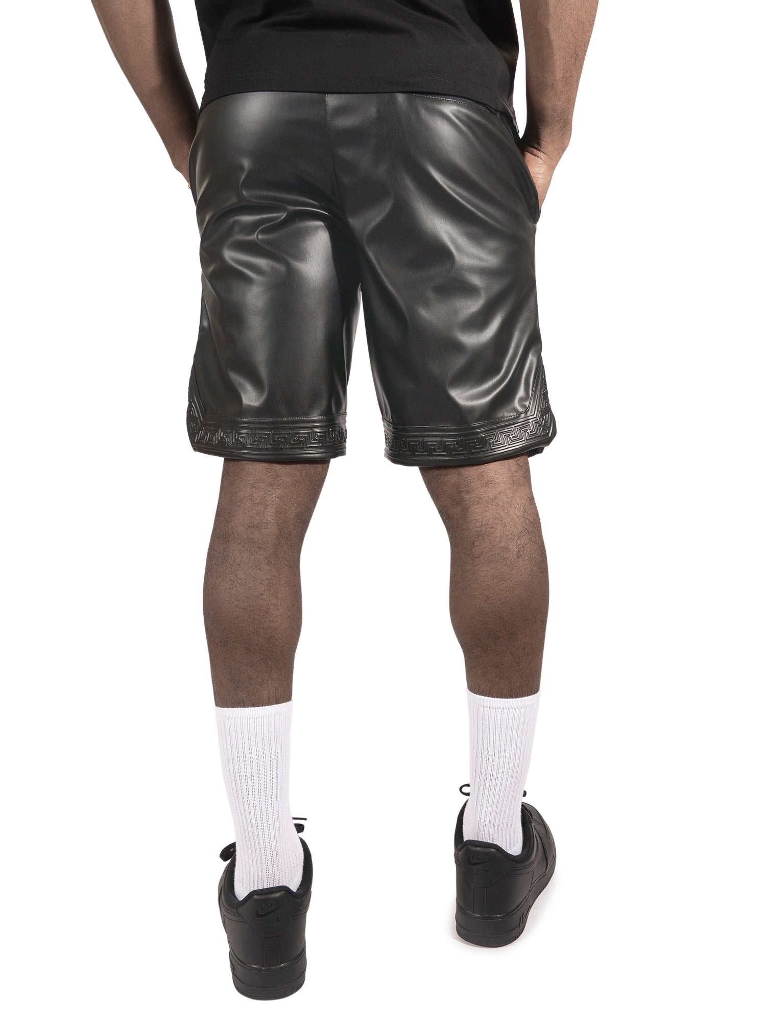 TEEK - M629 Belluci Vegan Leather Shorts - Black SHORTS TEEK MJ